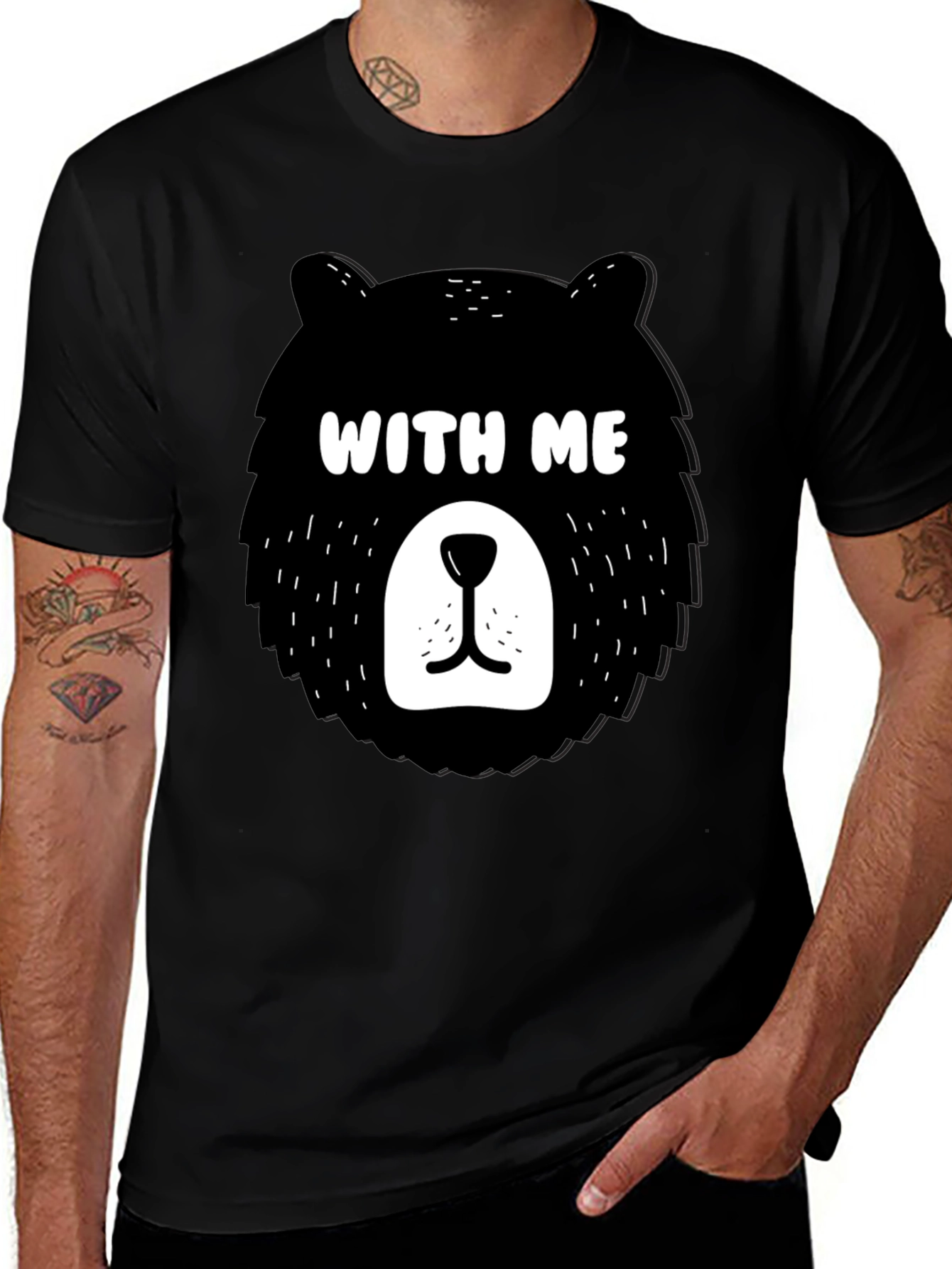 Variant 28 of Bear With Me Graphic Tee - Fun & Stylish!