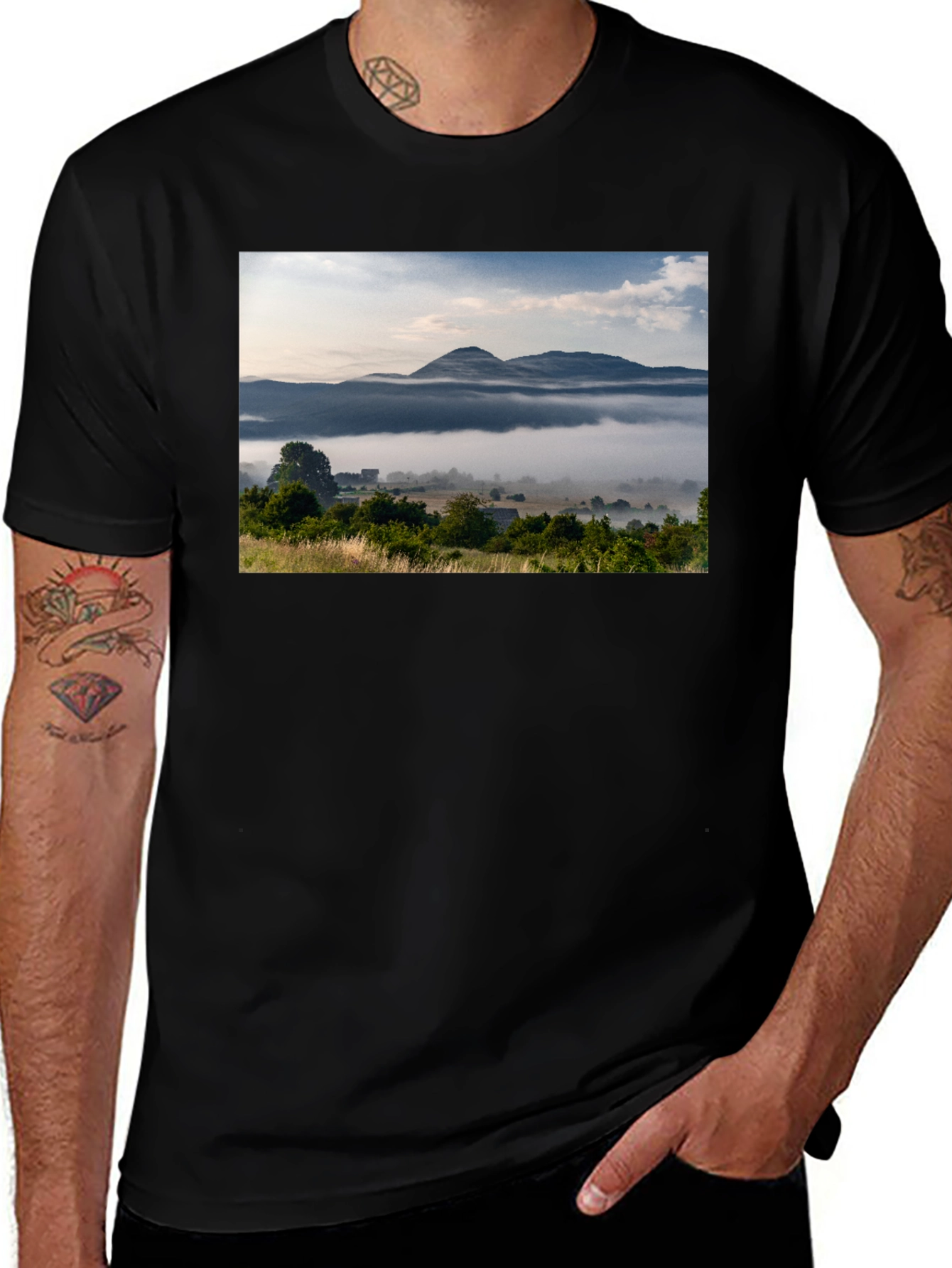 Variant 9 of Scenic Mountain View Graphic T-Shirt