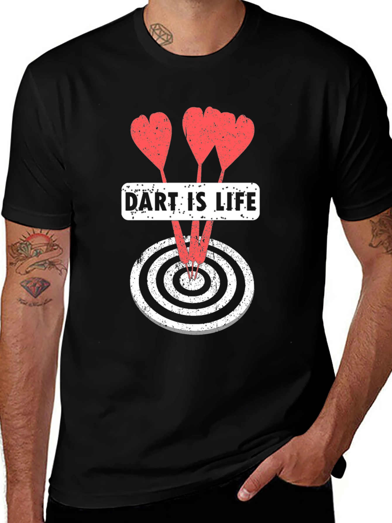 Variant 22 of Dart Is Life T-Shirt, Dartboard Design