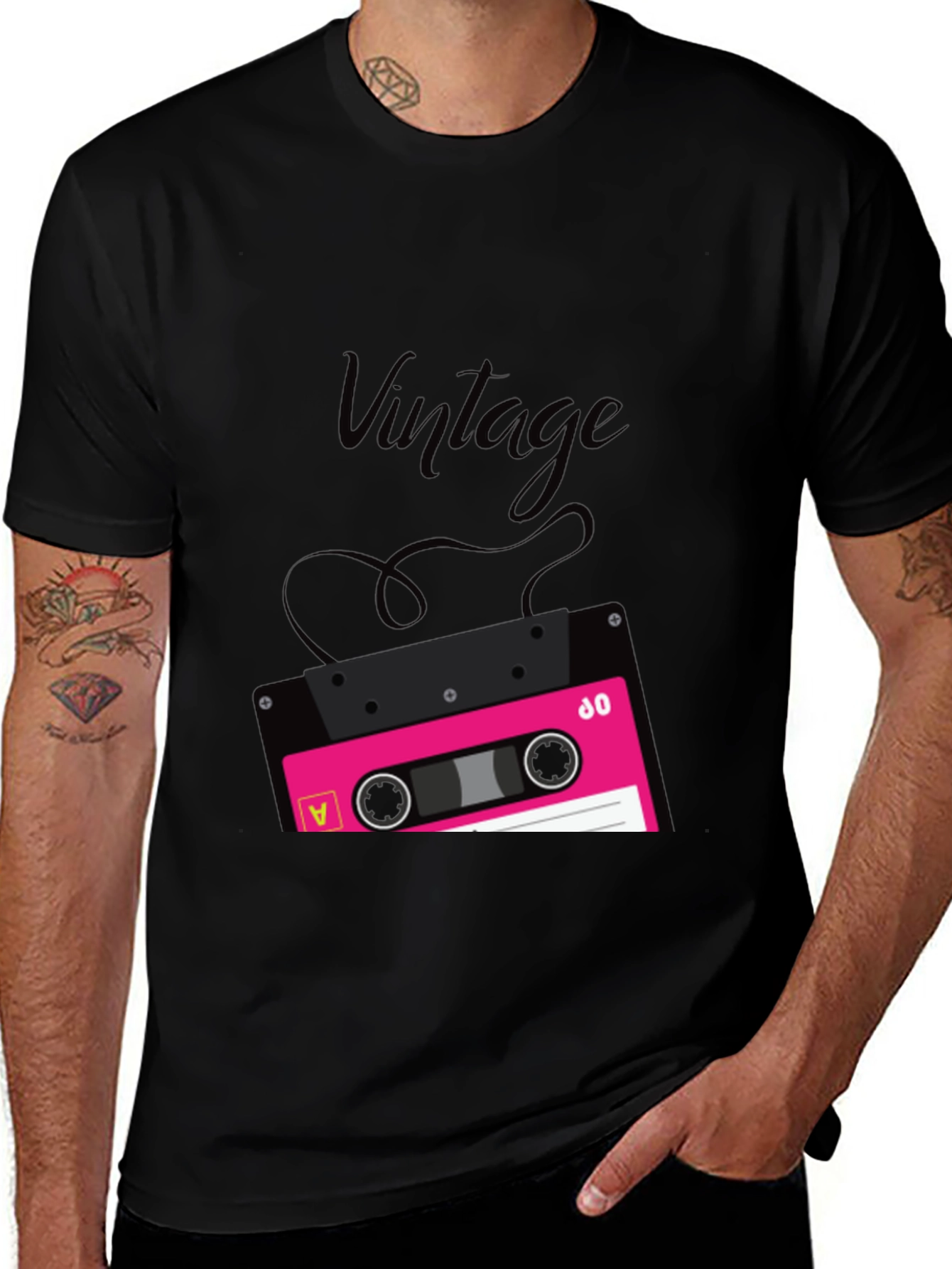 Variant 29 of Vintage Cassette Tape Graphic Tee - Retro Style T-Shirt