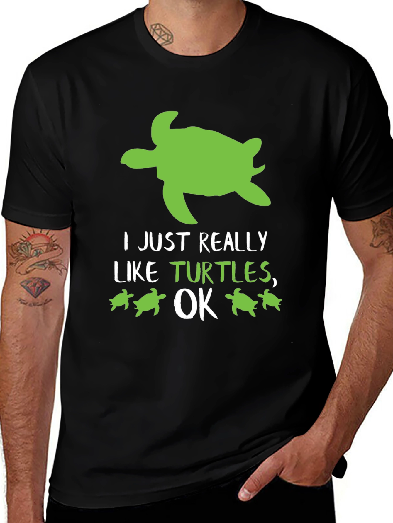 Variant 20 of I Just Really Like Turtles OK T-Shirt