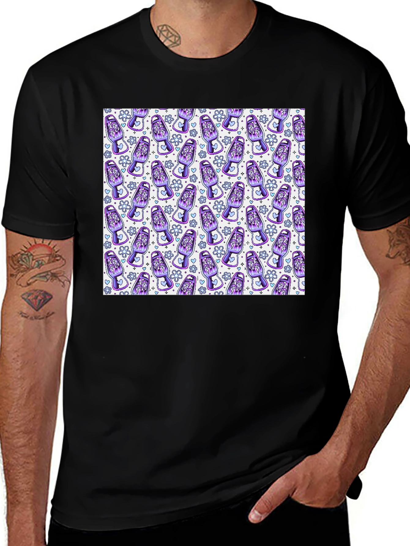 Variant 29 of Patterned Black T-Shirt