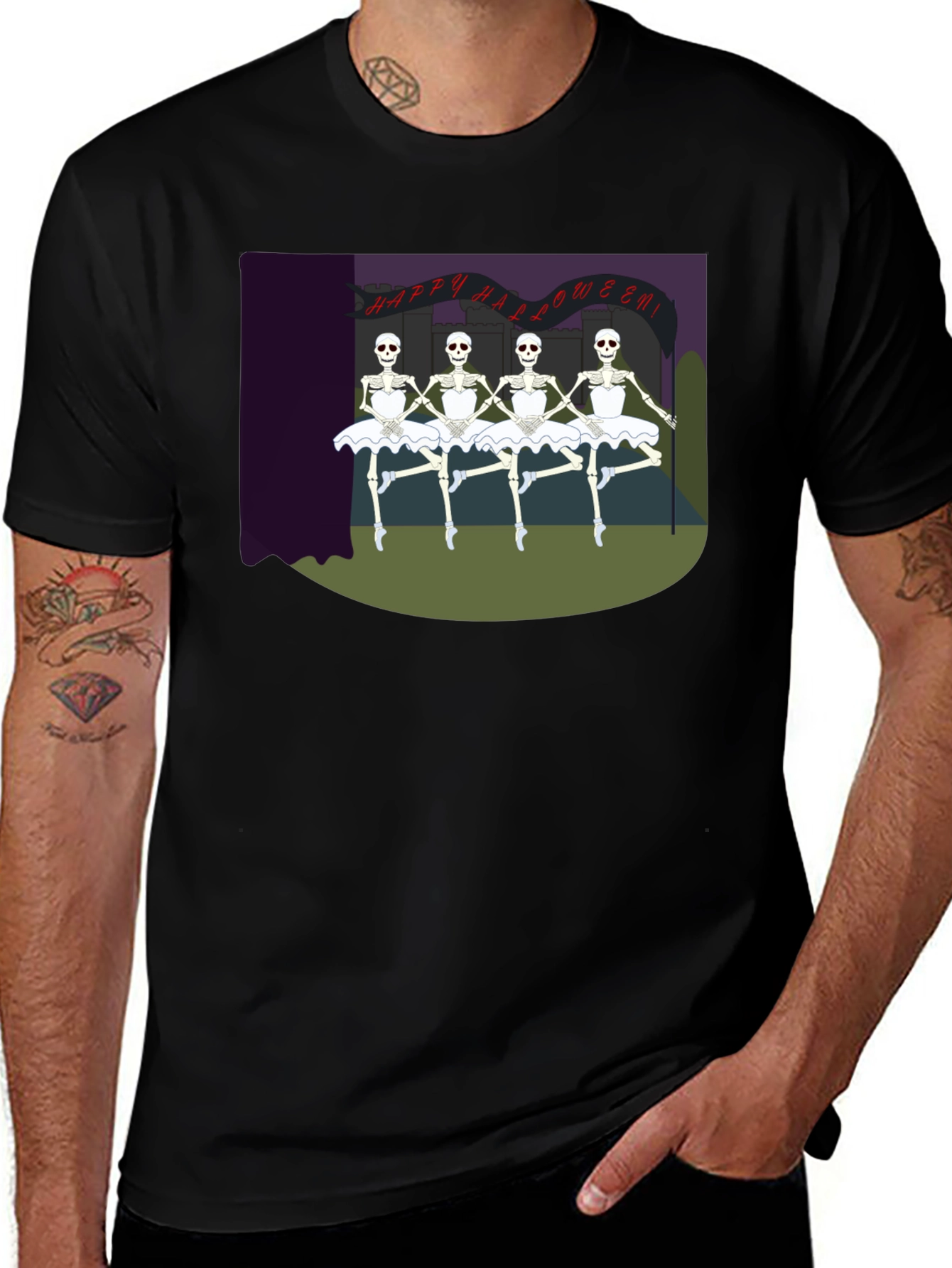 Variant 9 of Halloween Skeleton Ballerina T-Shirt