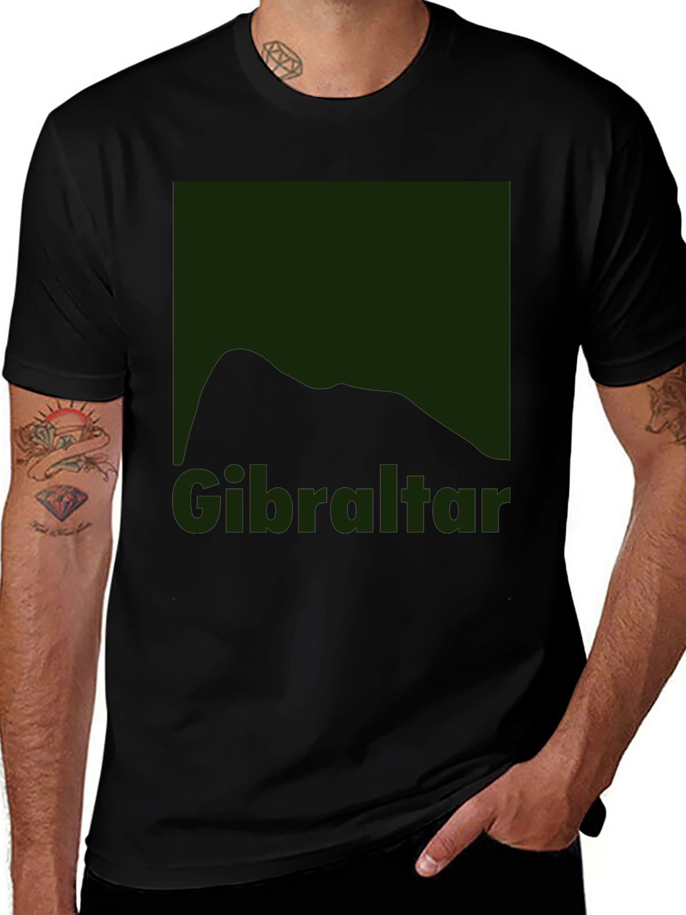 Gibraltar Graphic T-Shirt - Black Cotton Tee