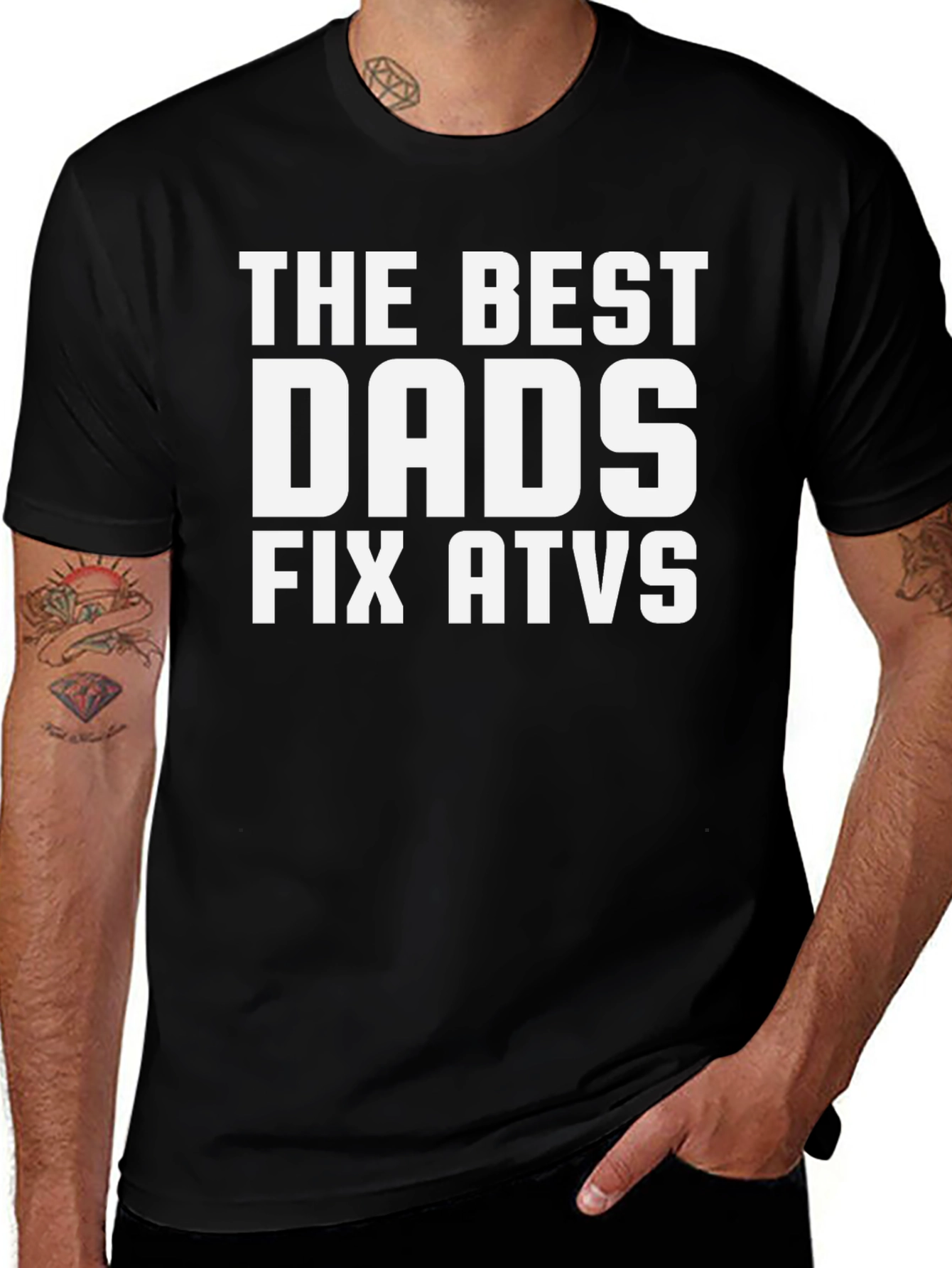 Variant 17 of Best Dads Fix ATVs T-Shirt - Perfect Gift for Dad