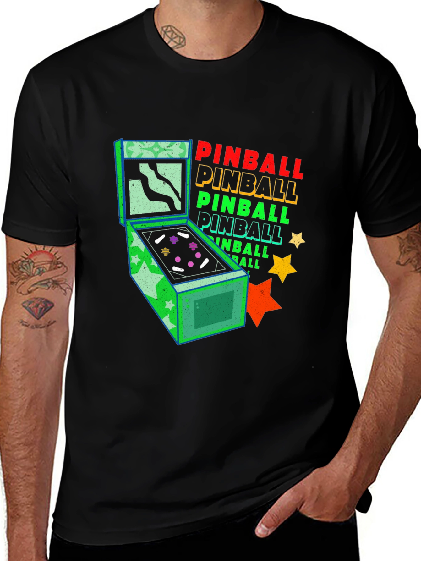 Retro Pinball Machine Graphic Tee