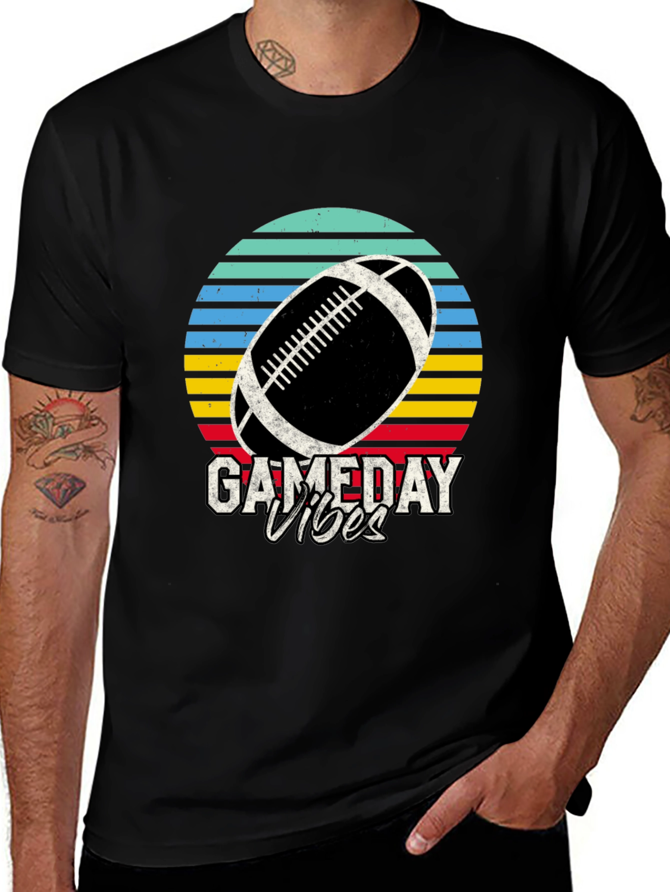 Variant 23 of Gameday Vibes Football T-Shirt - Retro Style