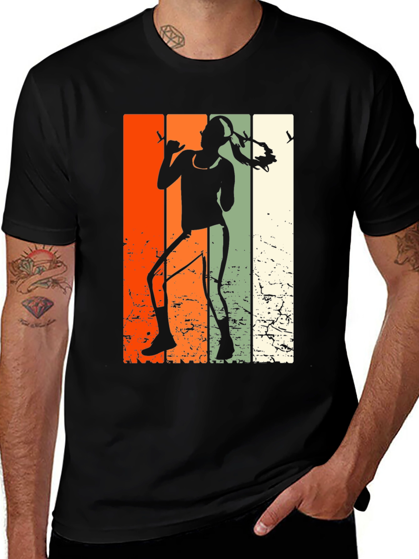 Variant 12 of Retro Tennis Player T-Shirt 