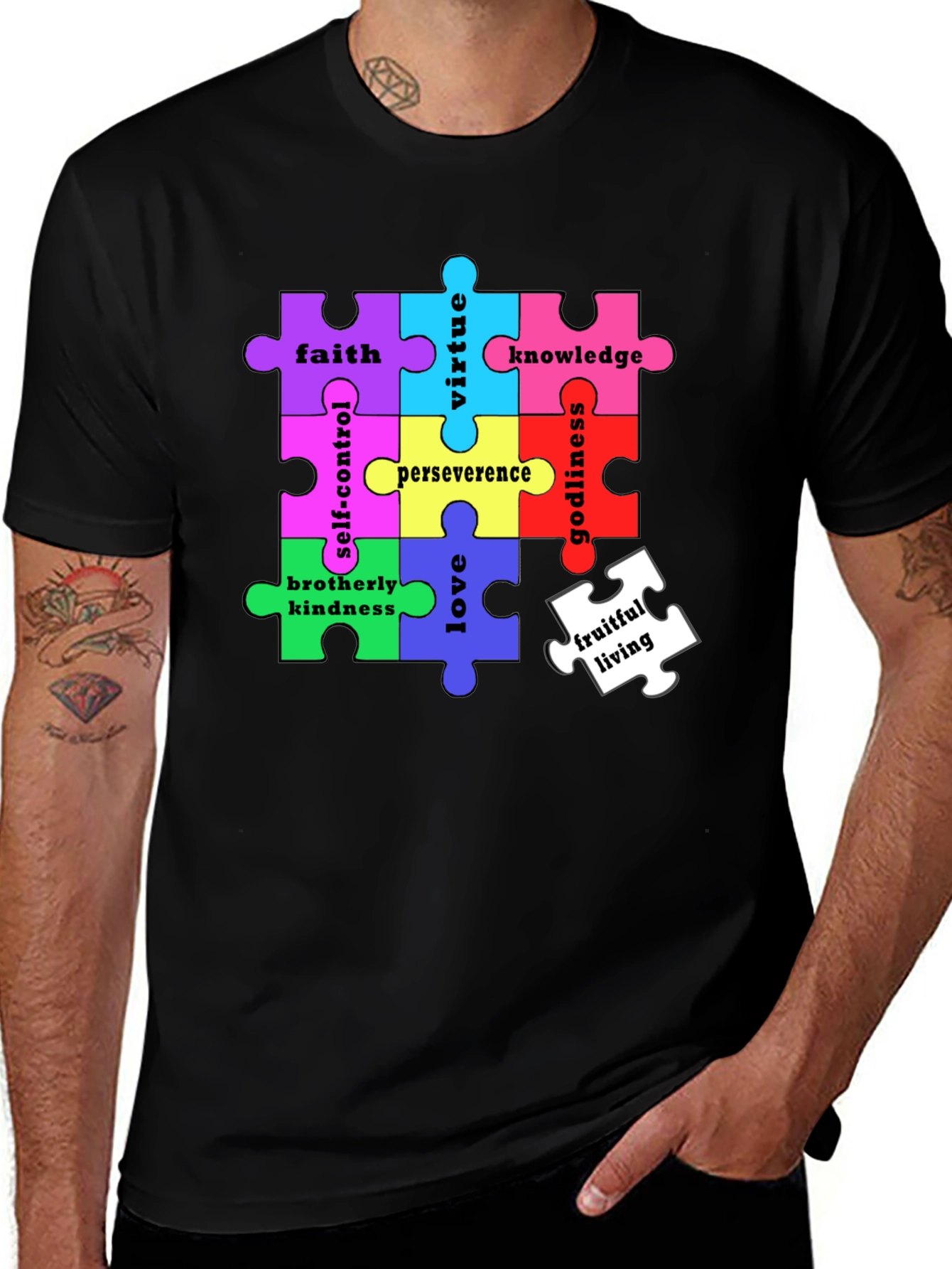 Variant 8 of Virtues Puzzle Piece T-Shirt
