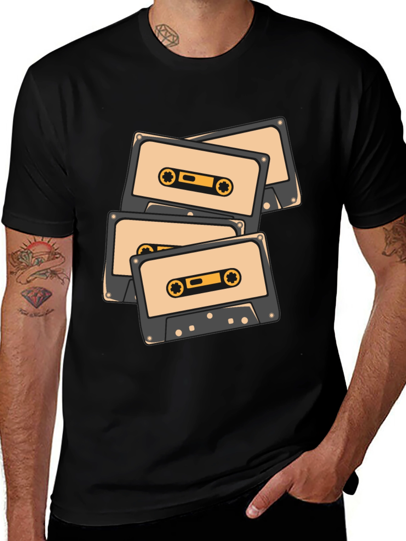 Variant 21 of Retro Cassette Tape T-Shirt - Vintage Music Lover Tee