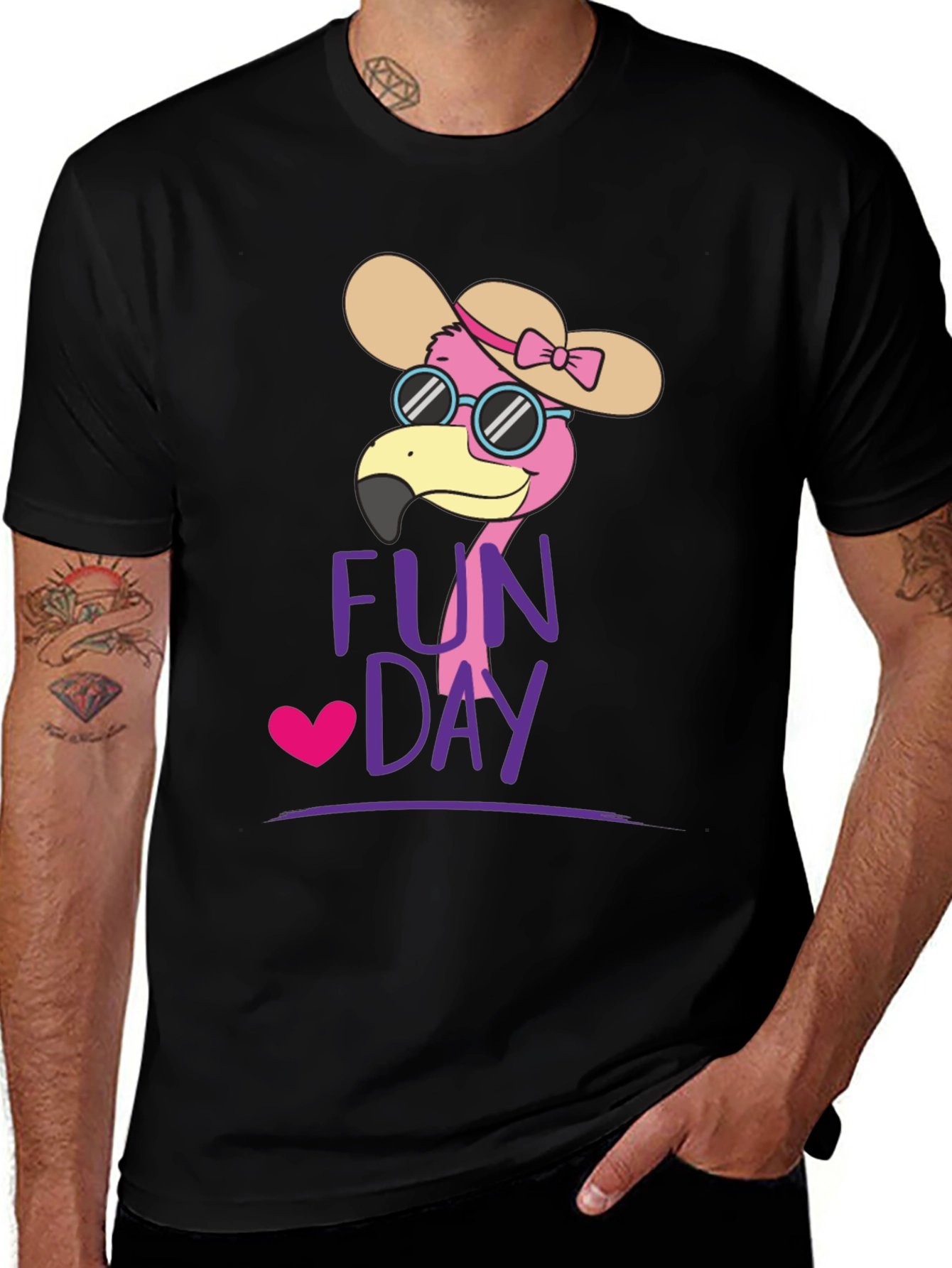 Variant 6 of Fun Day Flamingo Graphic Tee - Casual Comfort