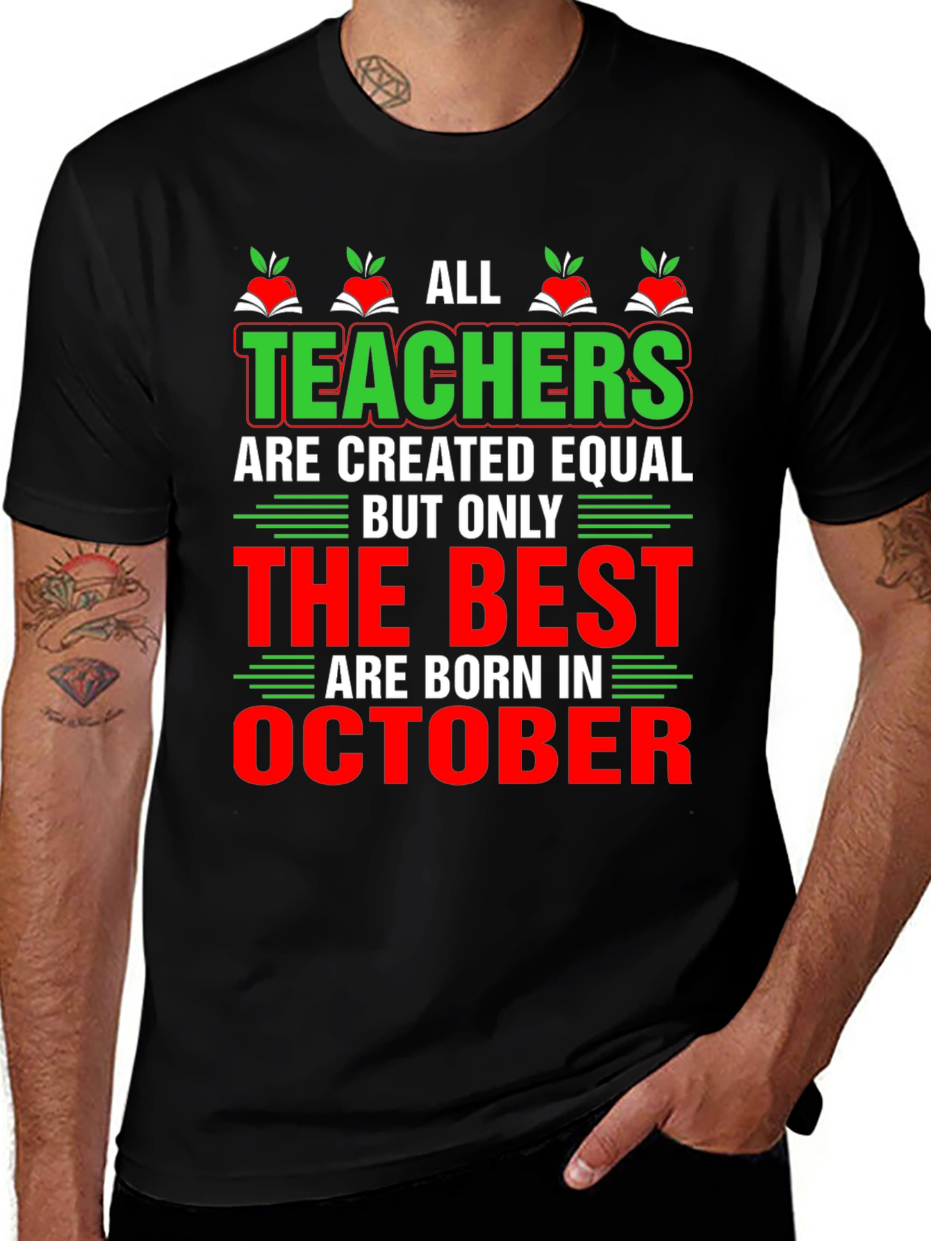 Variant 29 of All Teachers are Created Equal T-Shirt October Birthday