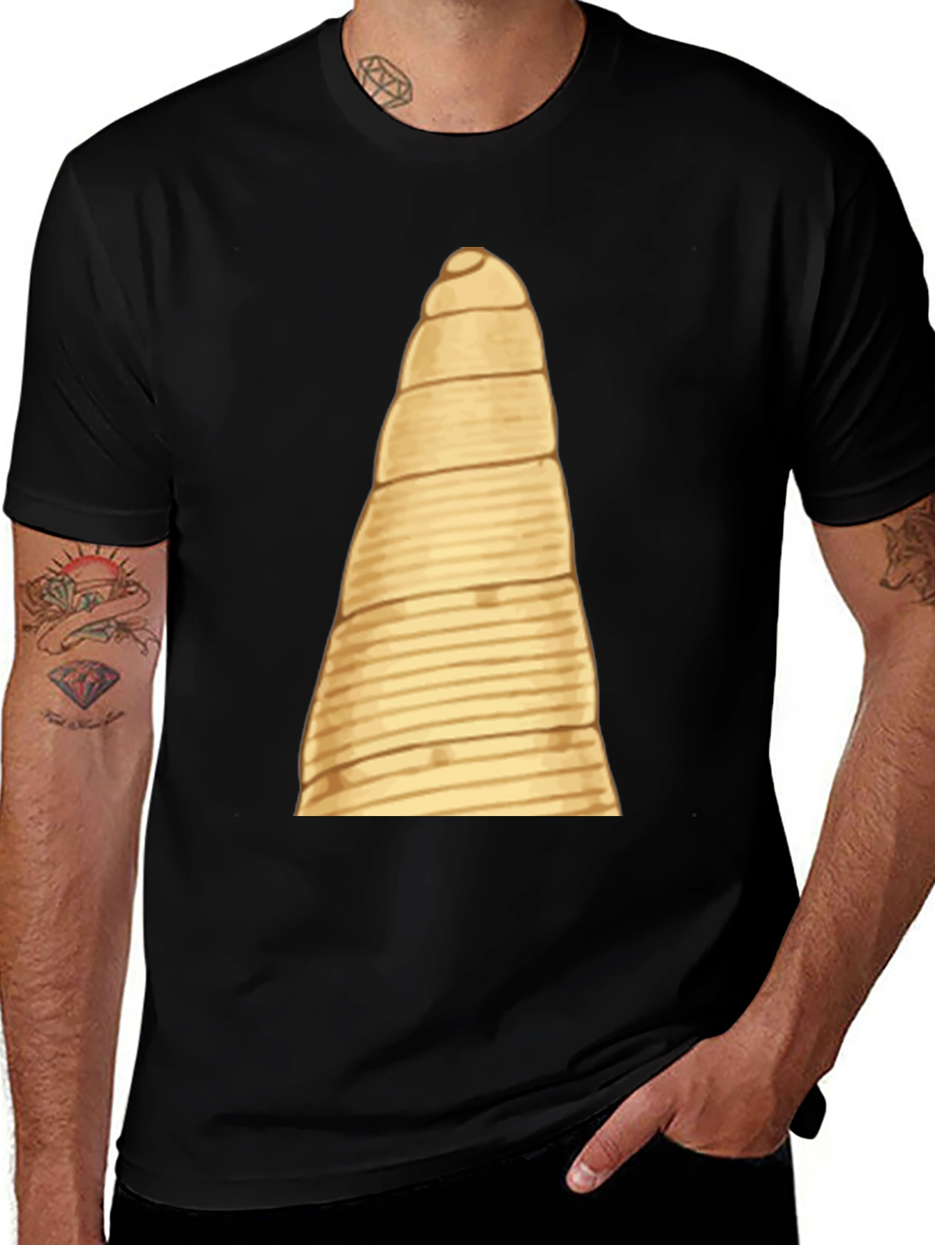 Variant 14 of Spiral Straw Tee - Unique Novelty Design
