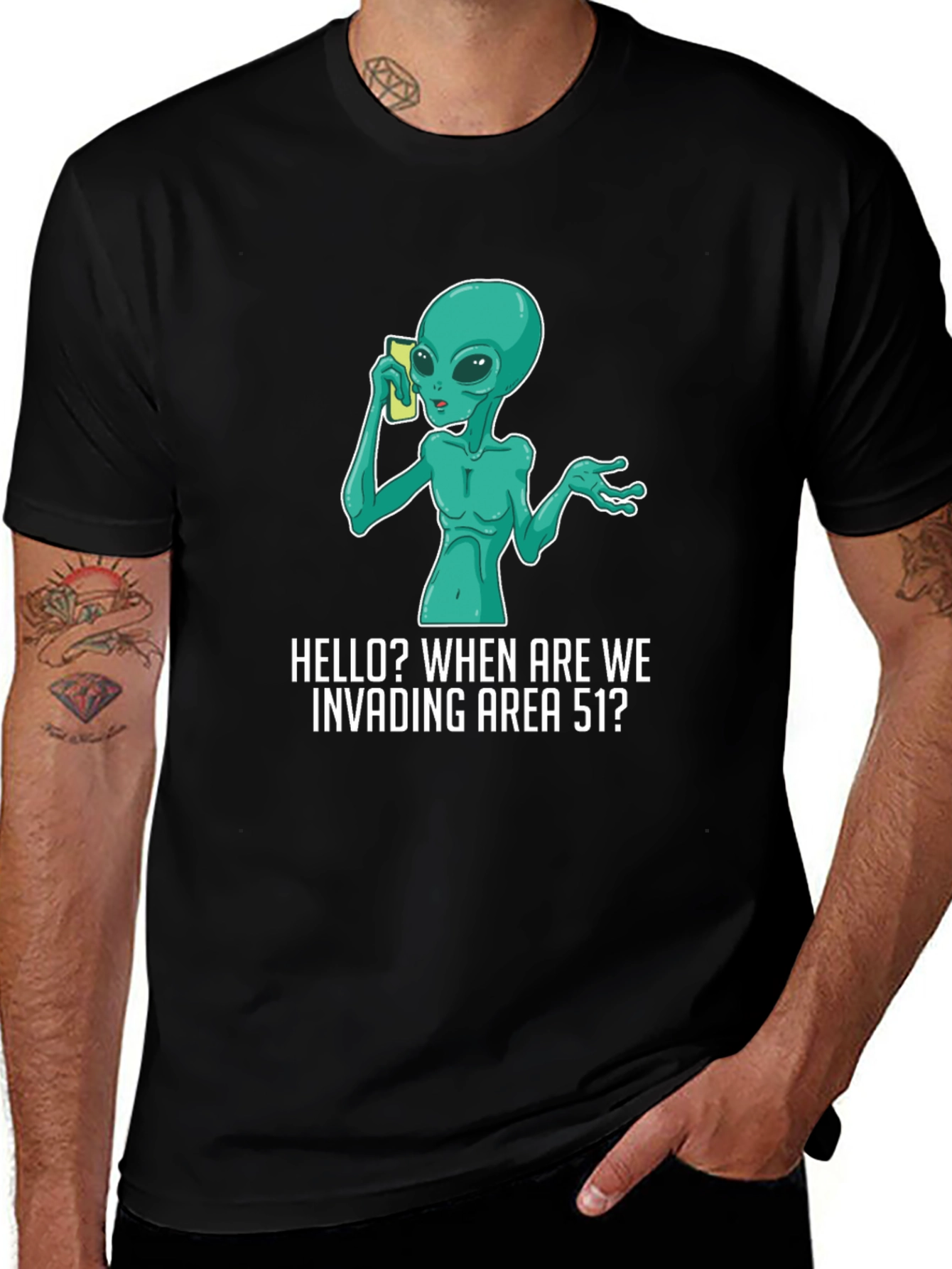 Variant 26 of Alien Invading Area 51 T-Shirt