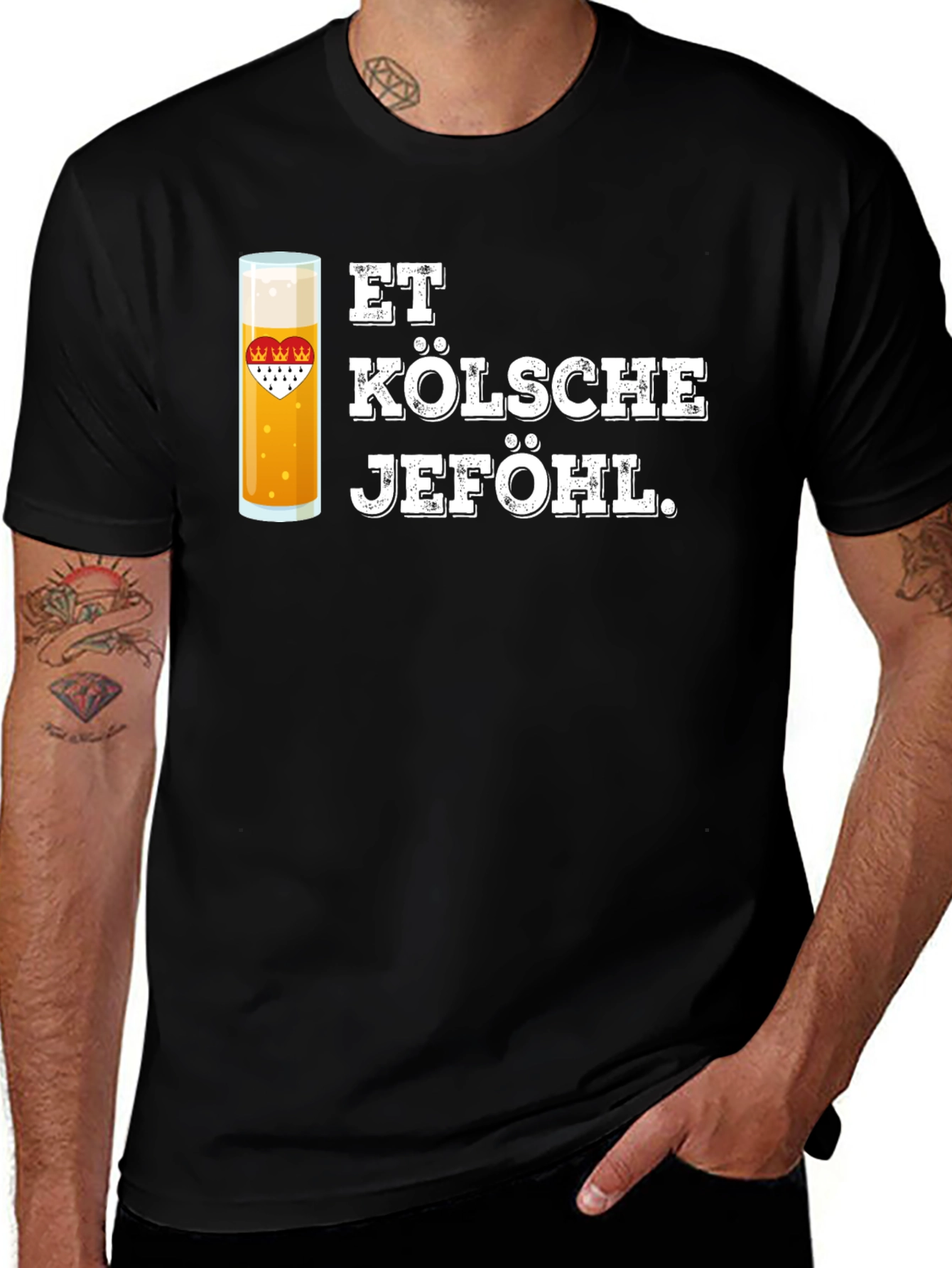 Variant 12 of Et Kölsche Jeföhl T-Shirt - German Cologne Beer Feeling Tee