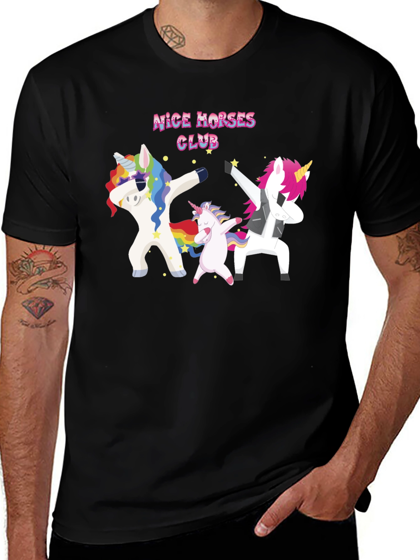 Variant 25 of Nice Horses Club Unicorn Dabbing T-Shirt