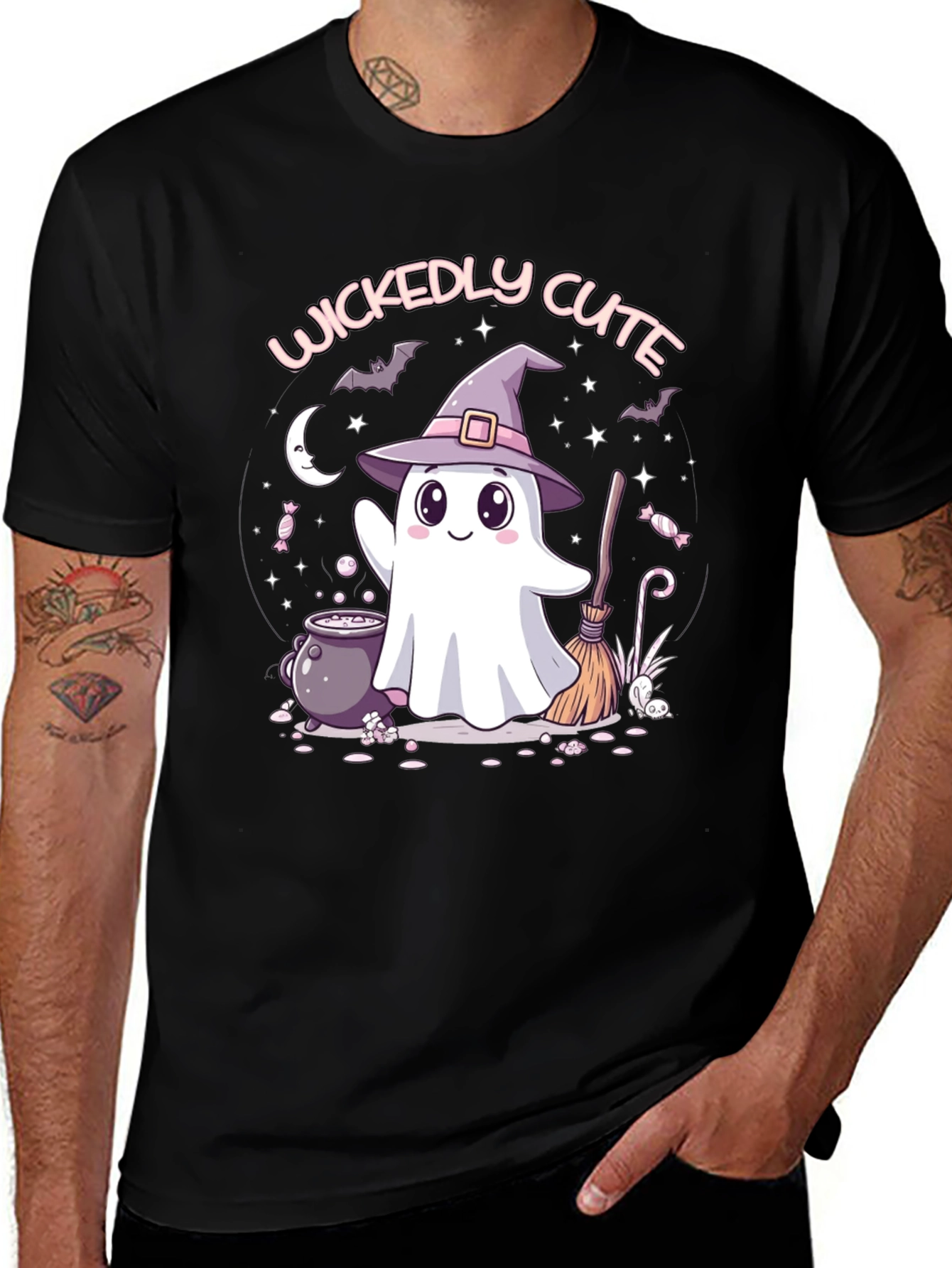 Variant 10 of Wickedly Cute Halloween Ghost T-Shirt