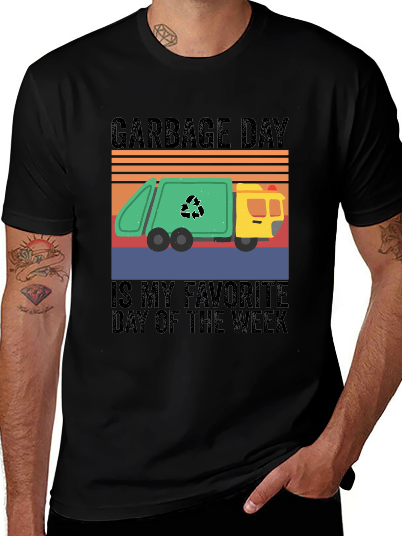 Garbage Day T-Shirt - Recycling Truck Design