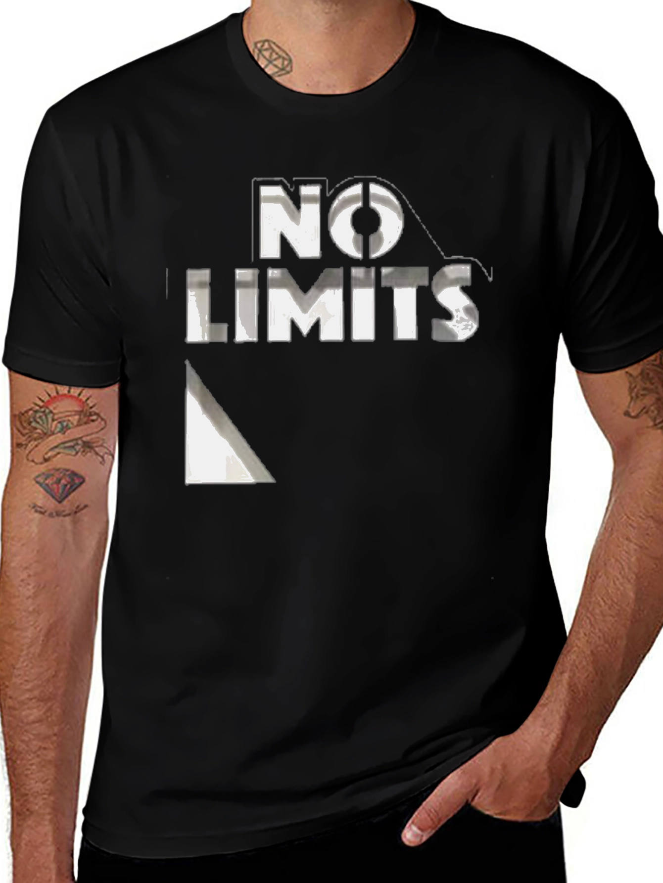 Variant 5 of No Limits Graphic Tee - Stylish Black T-Shirt
