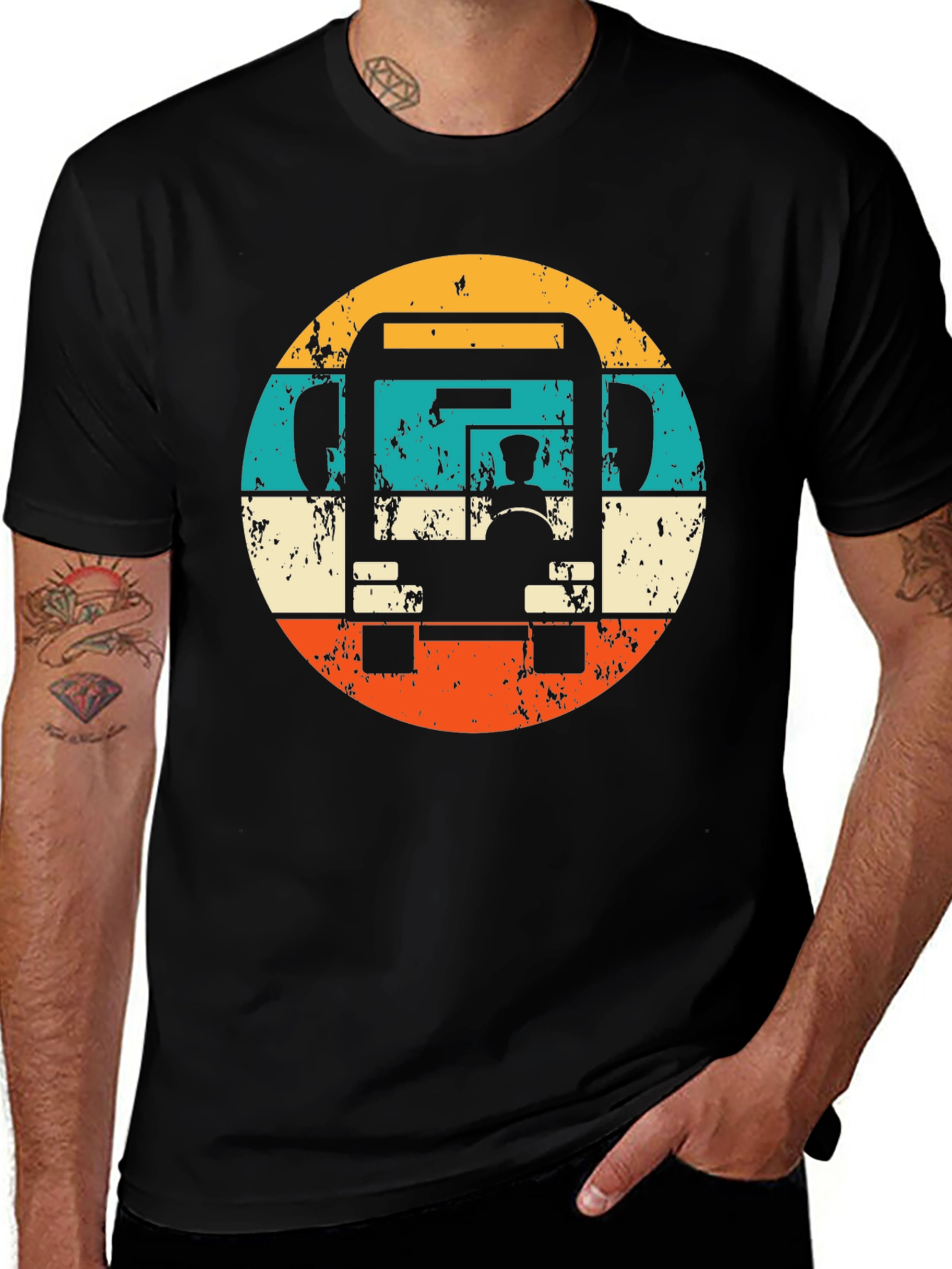 Variant 15 of Retro Bus Driver T-Shirt - Vintage Style 