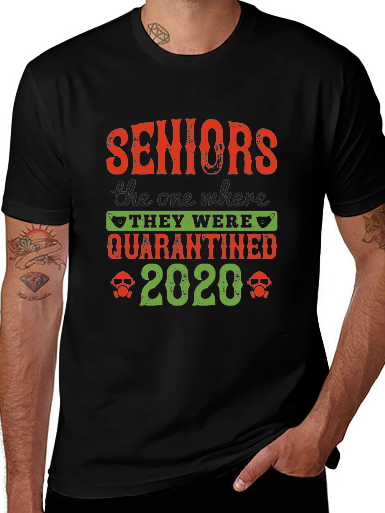 Variant 2 of Seniors Quarantined 2020 T-Shirt Graduation Gift