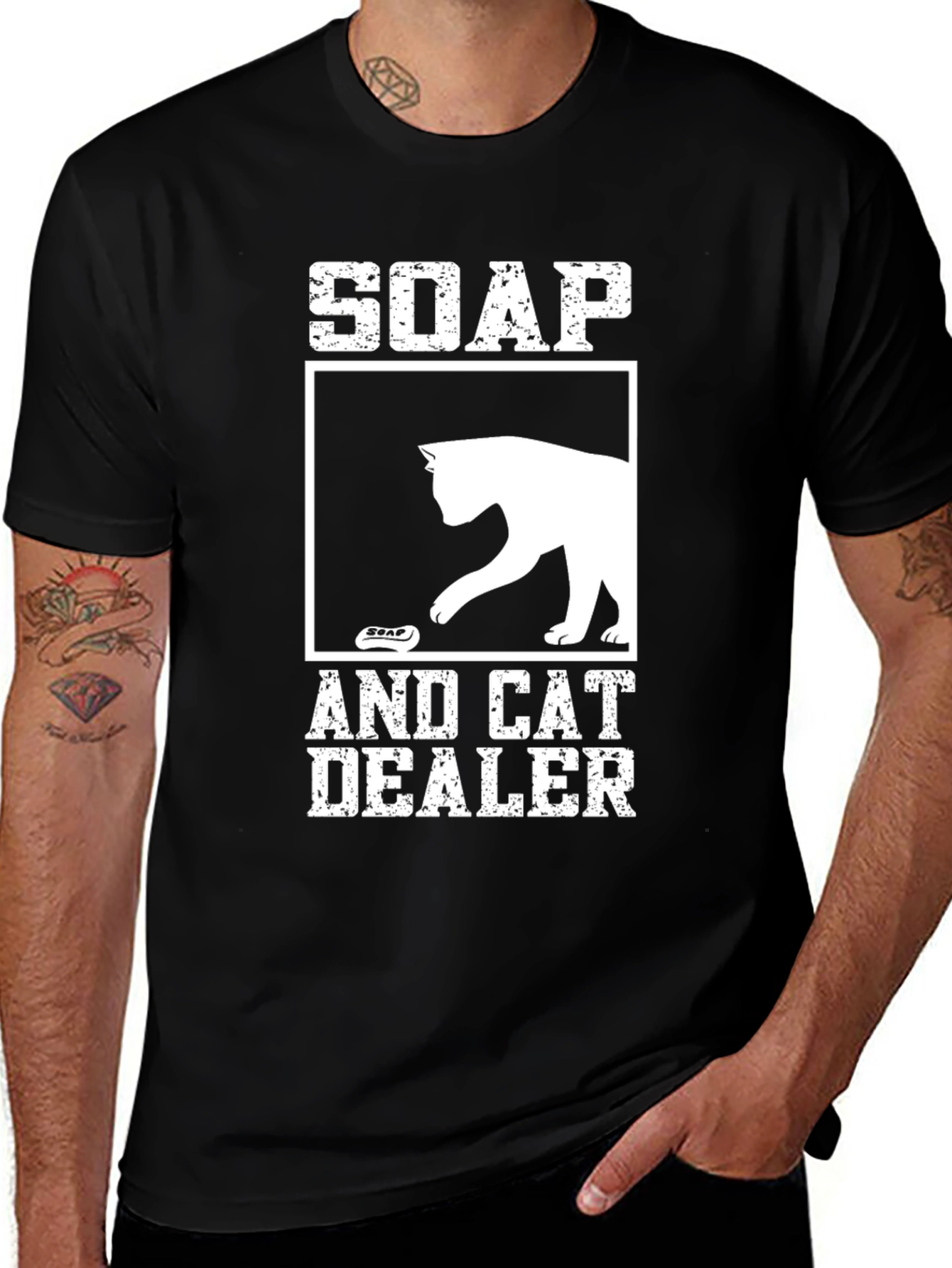 Soap and Cat Dealer Graphic T-Shirt