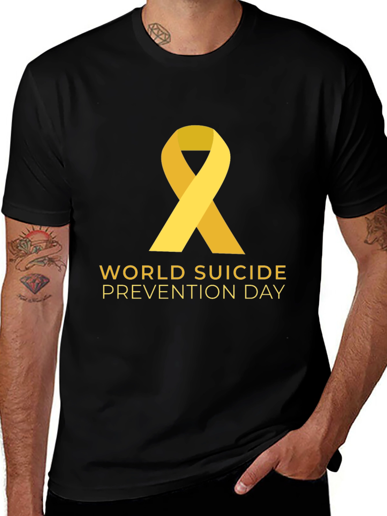 Variant 6 of World Suicide Prevention Day Awareness Ribbon T-Shirt