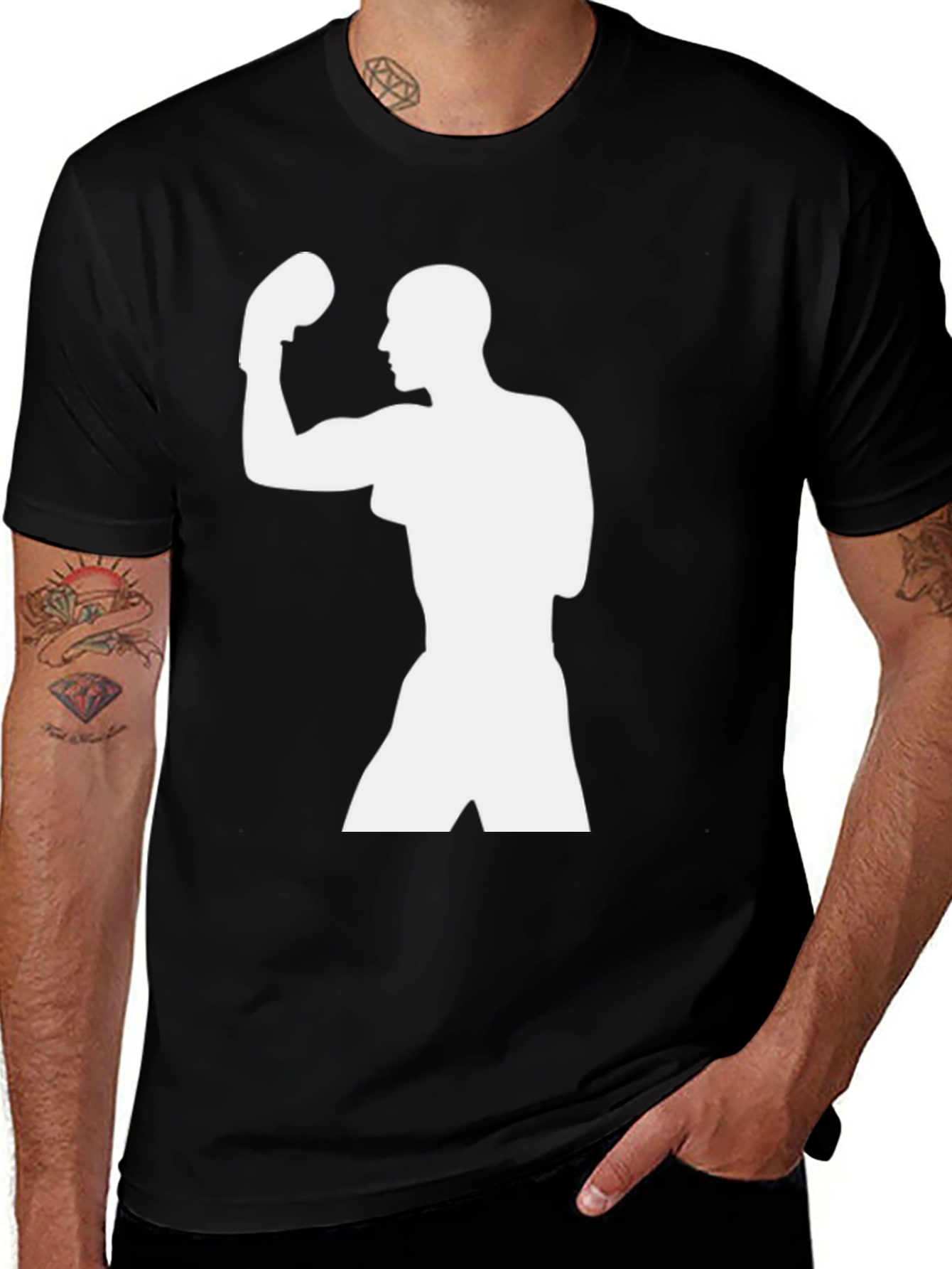 Variant 27 of Boxer Silhouette Black T-Shirt