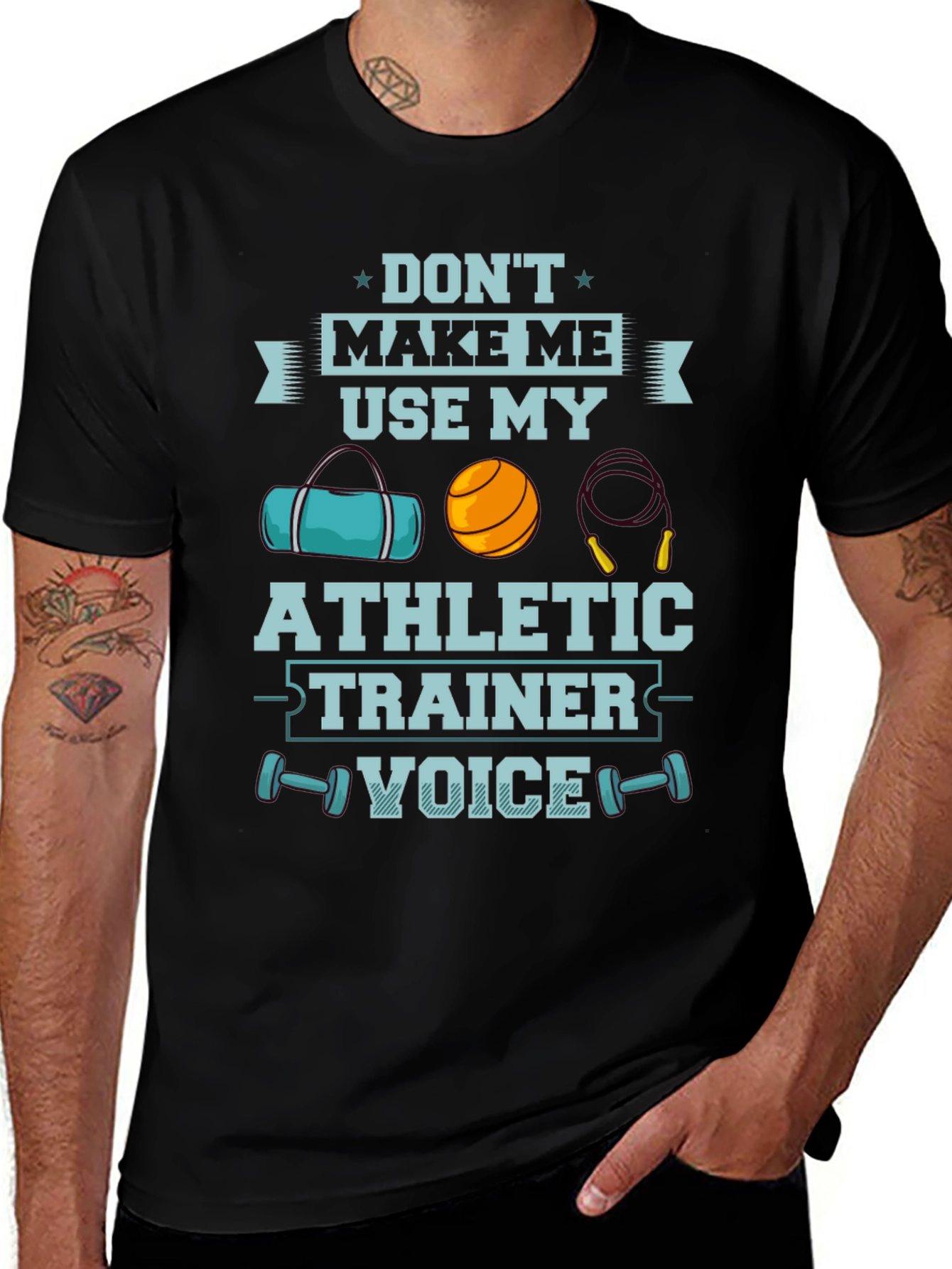 Variant 20 of Athletic Trainer Voice Funny T-Shirt Gym Workout Tee