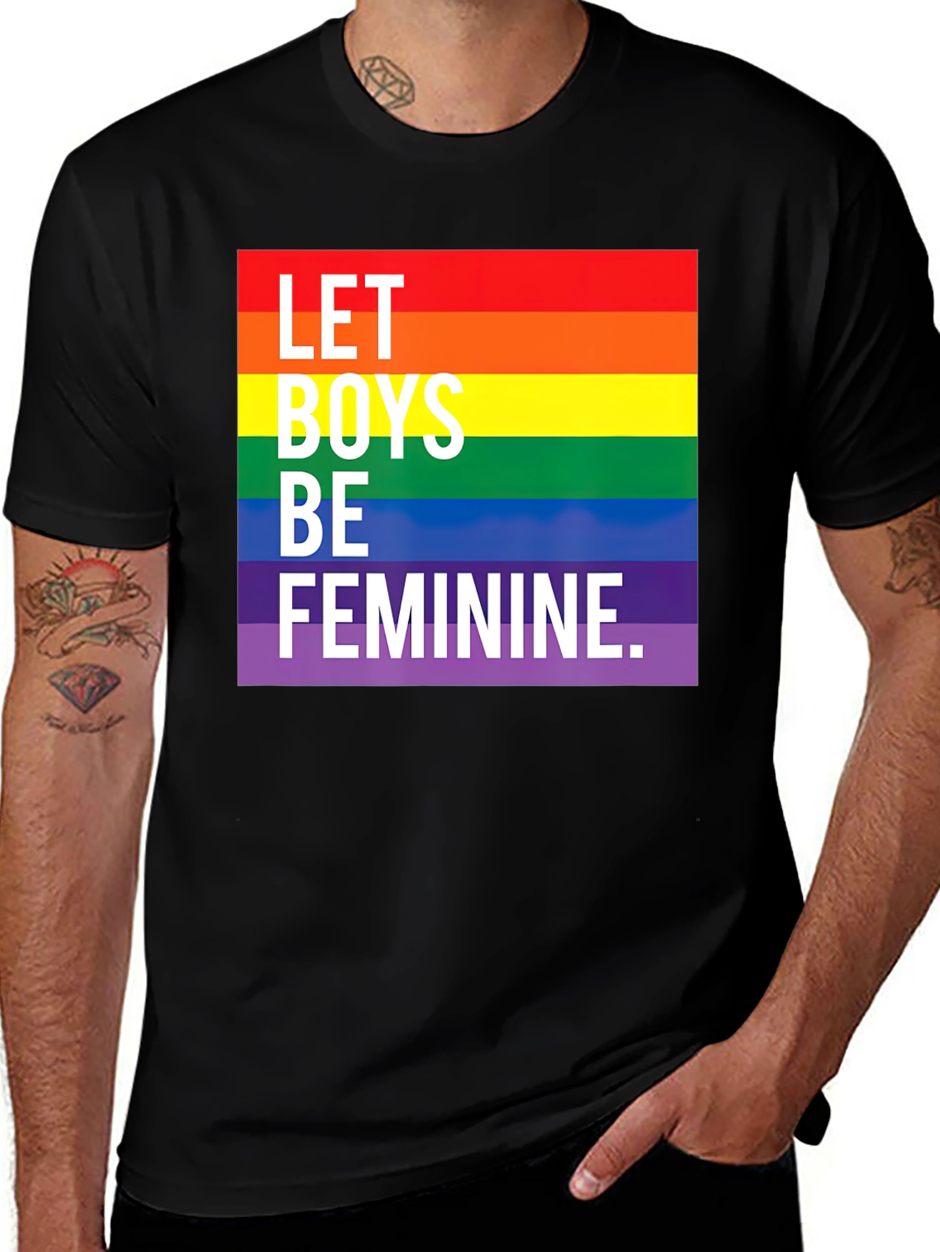 Variant 25 of Let Boys Be Feminine Pride T-Shirt