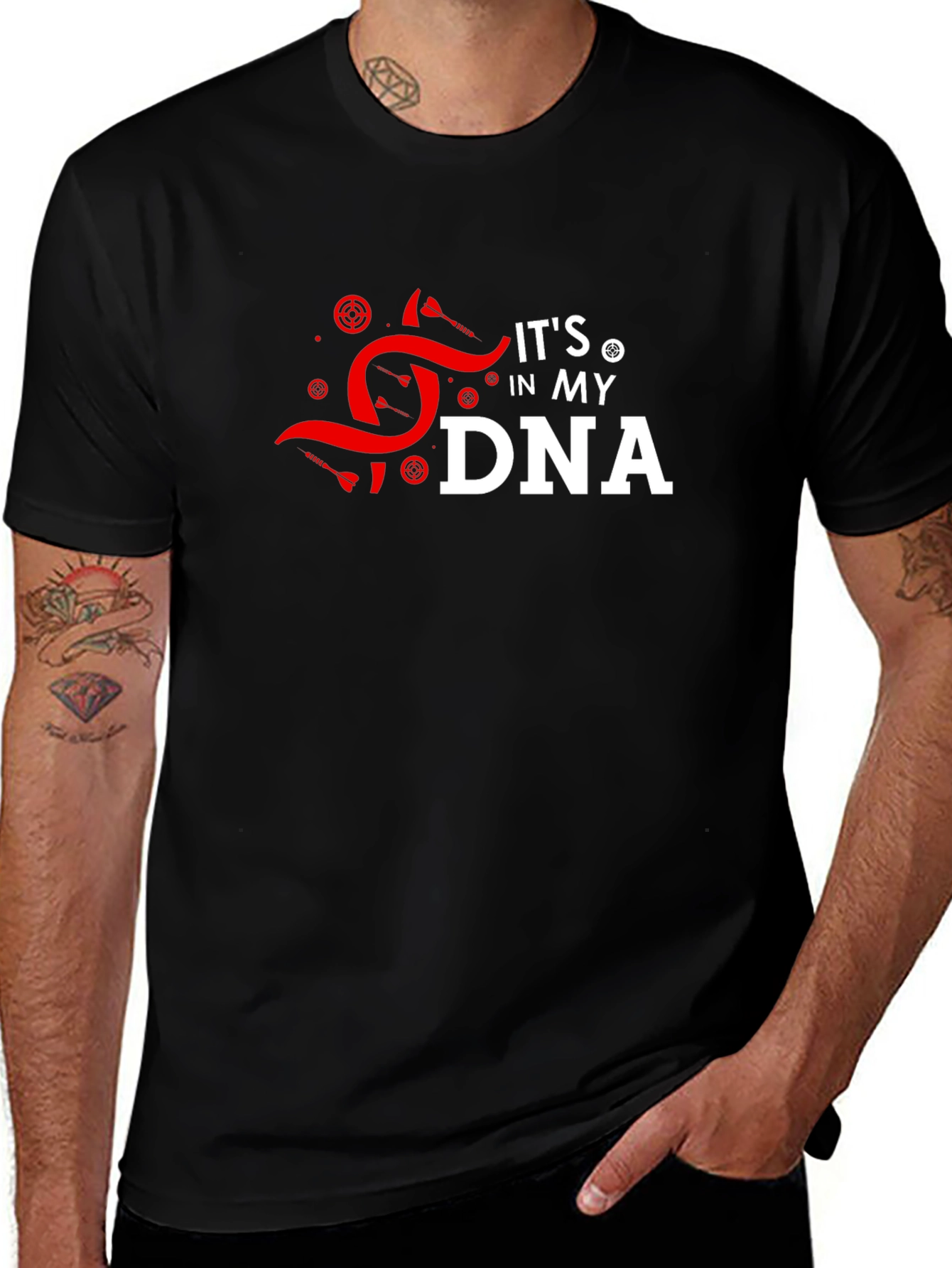 Variant 16 of It's in my DNA Darts Black T-Shirt