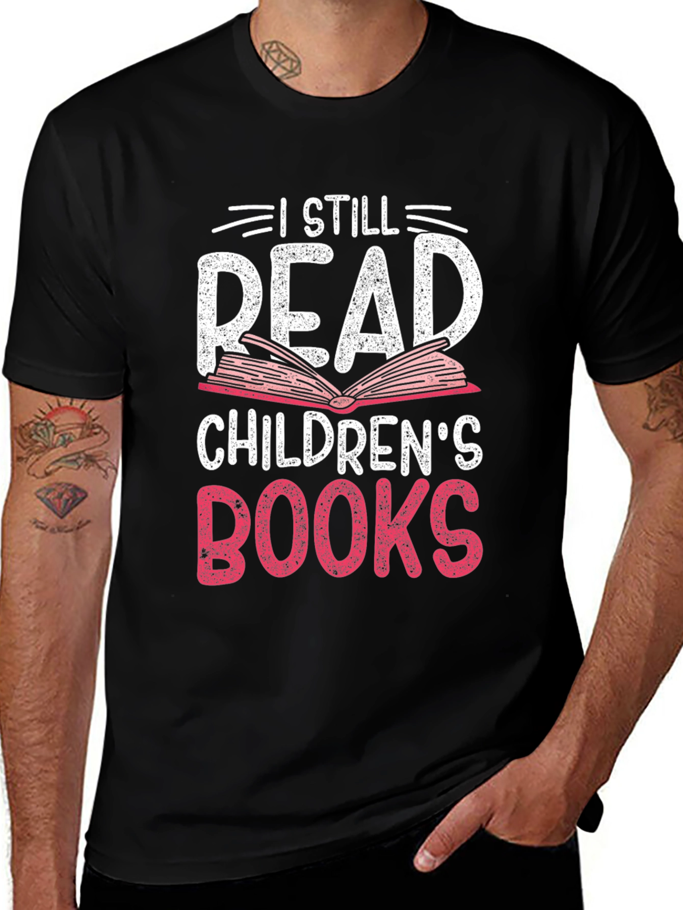 Variant 15 of I Still Read Children's Books Black T-Shirt