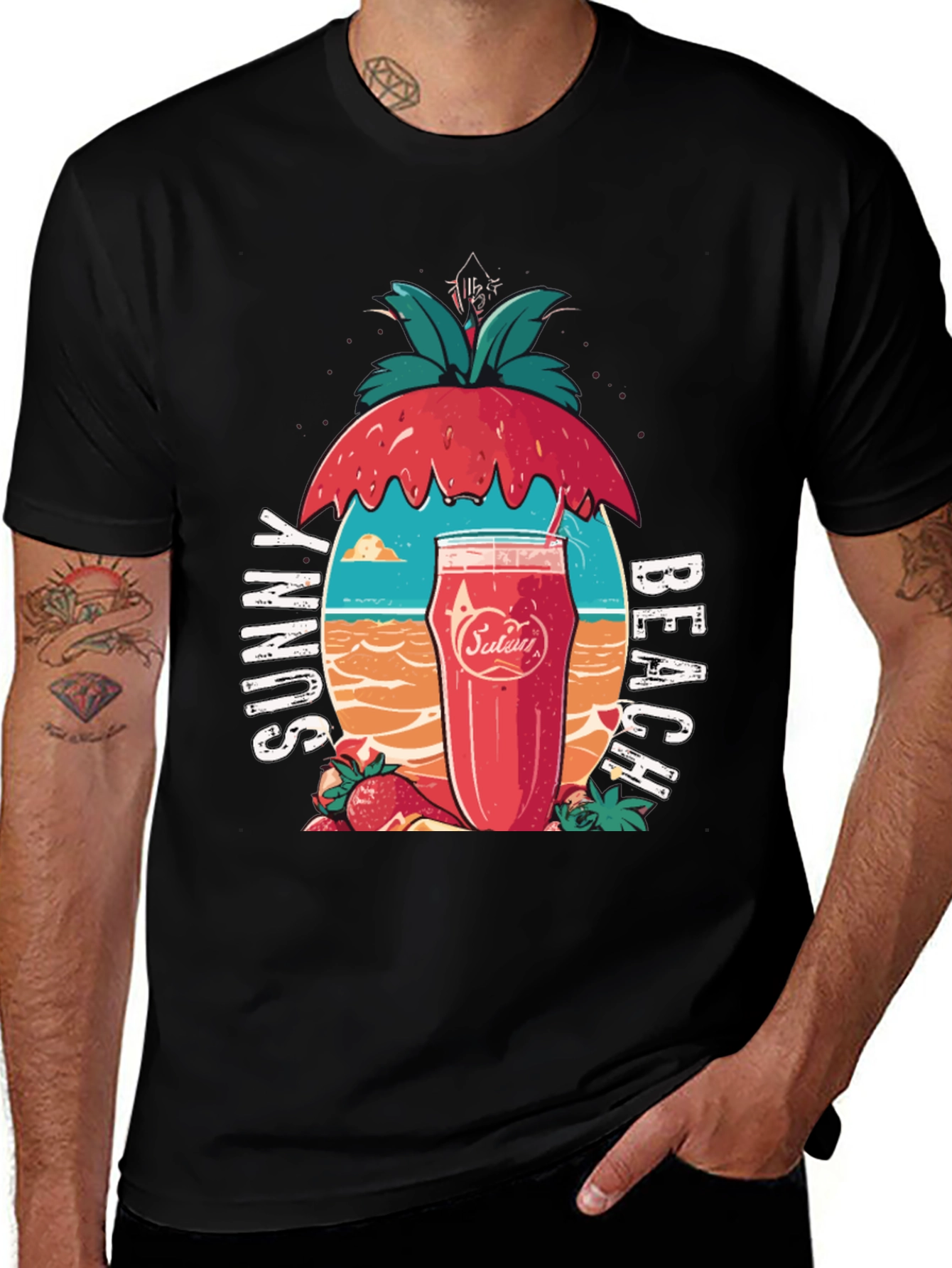Variant 11 of Sunny Beach Graphic T-Shirt - Summer Vibes Tee