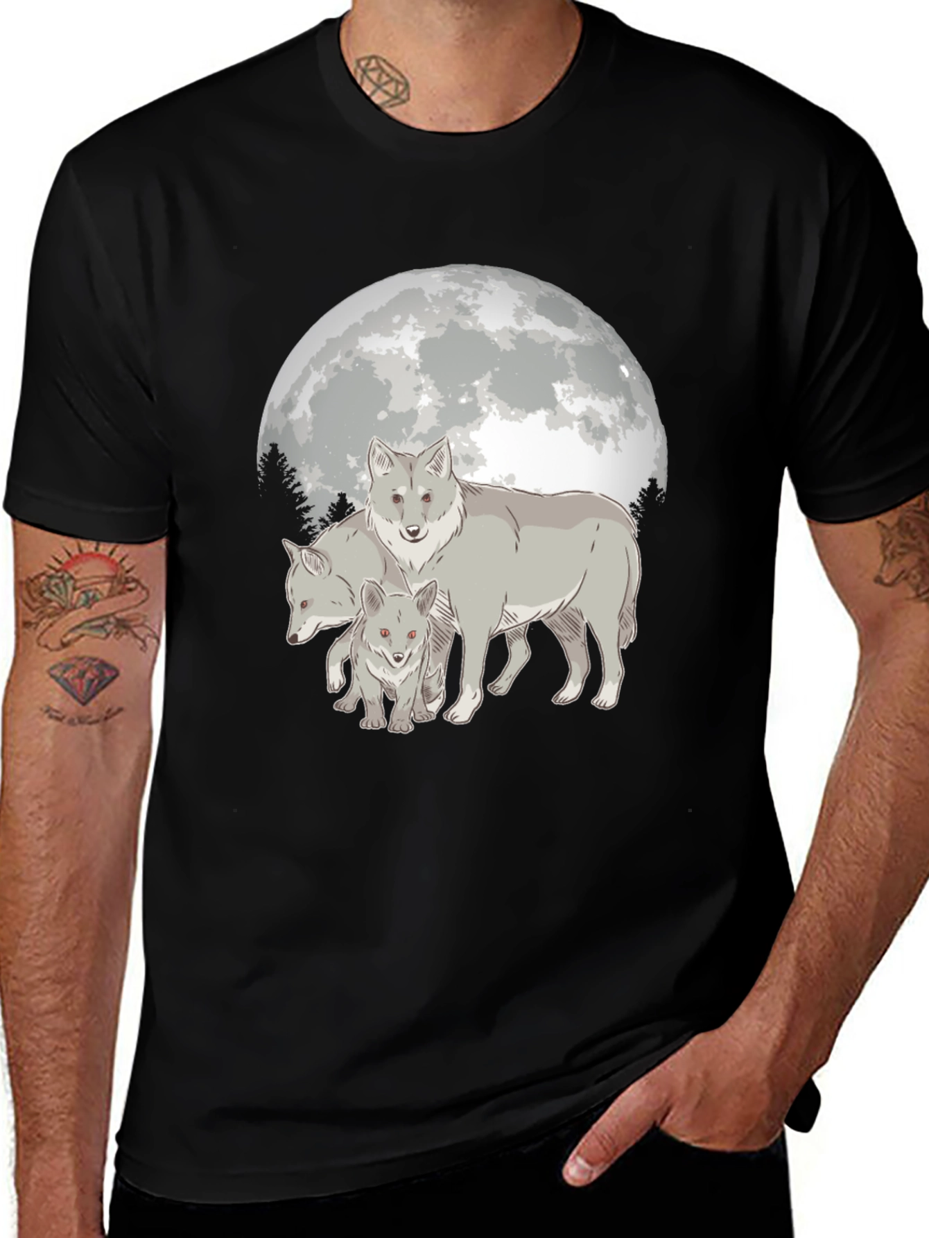 Wolf Pack Moon Graphic T-Shirt
