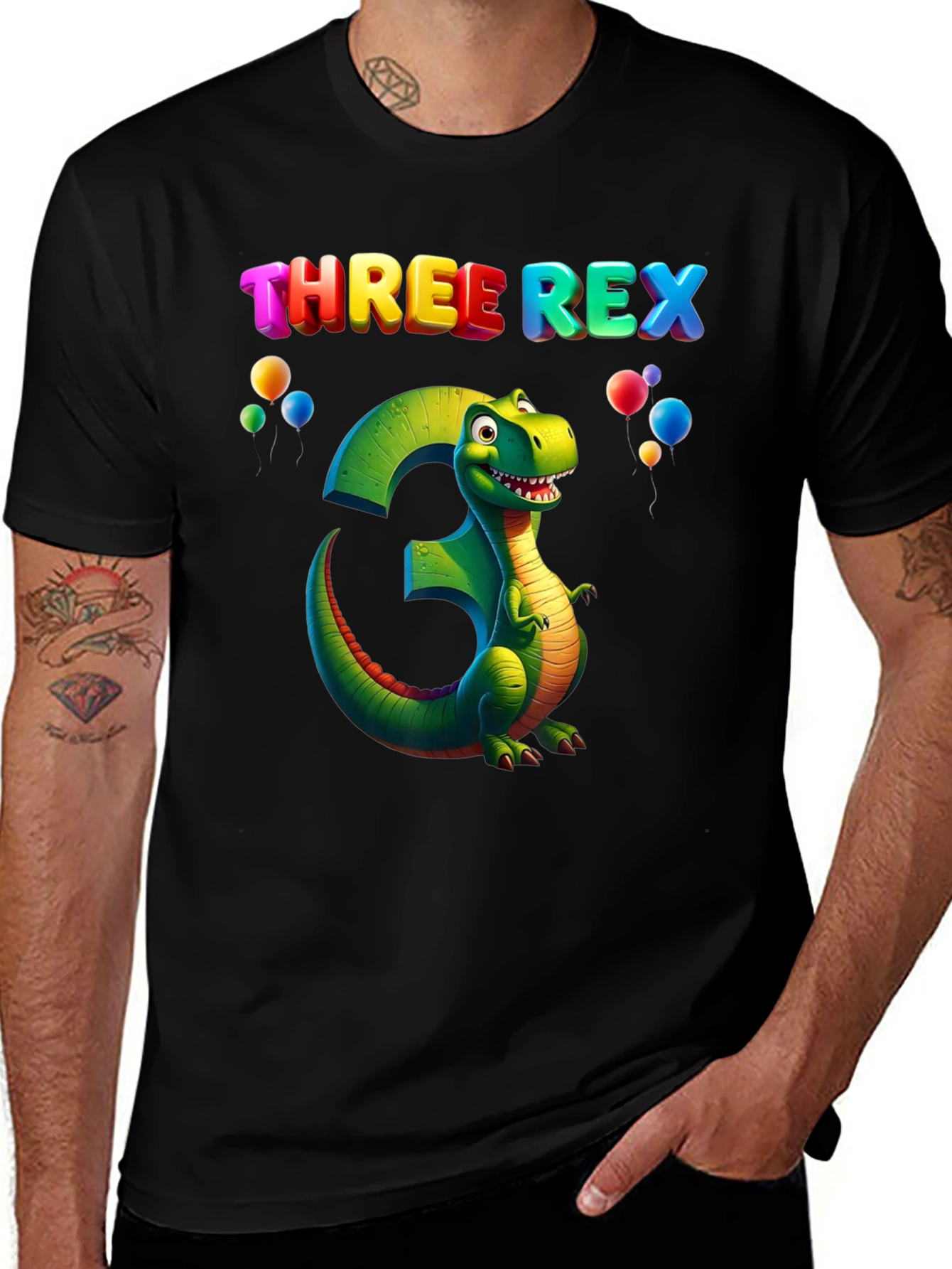Variant 20 of Three Rex Birthday T-Shirt