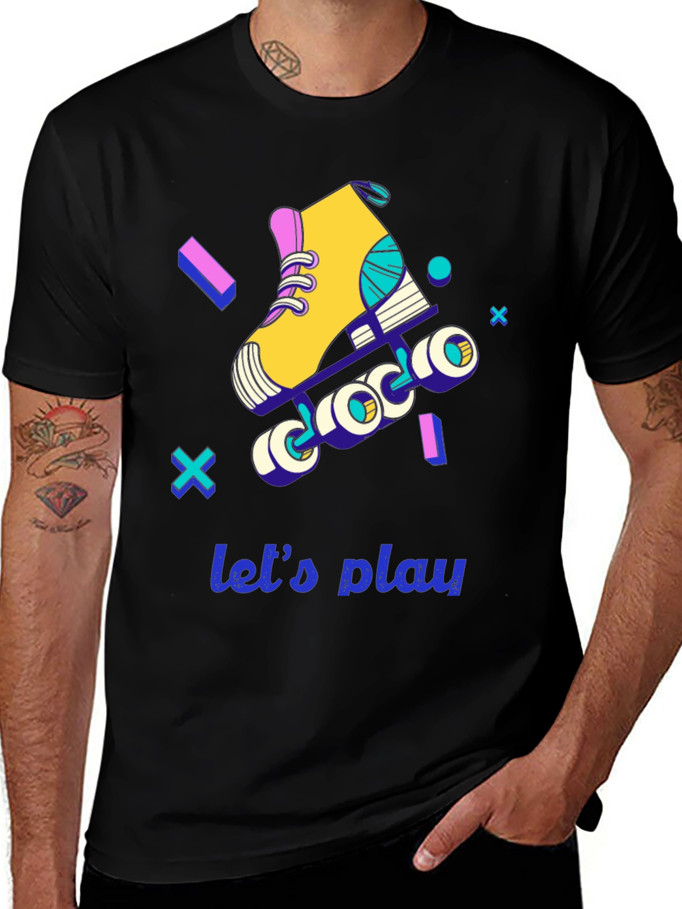 Variant 26 of Retro Roller Skate Graphic Tee - Let's Play!