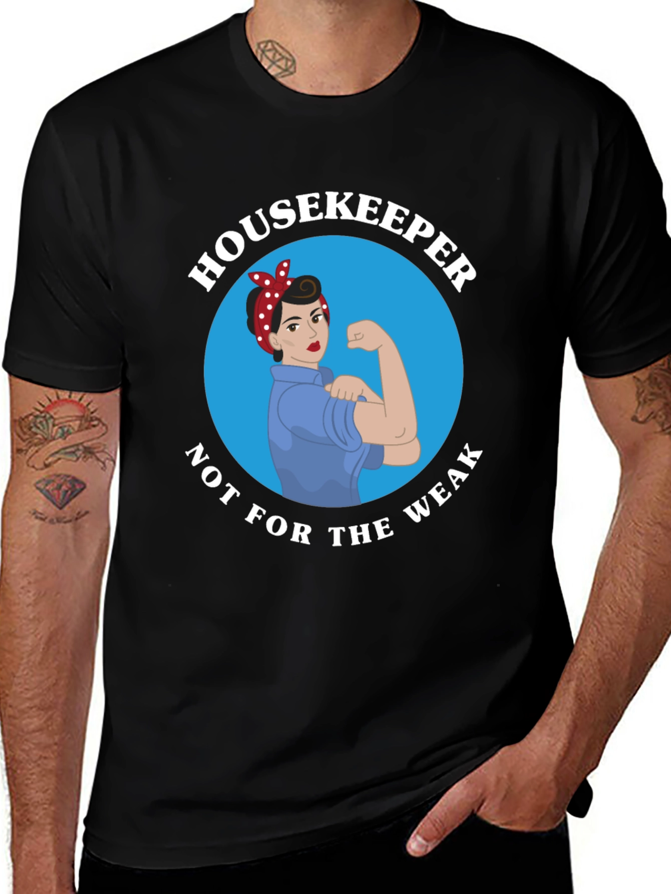 Black Housekeeper Strong Woman T-Shirt main image