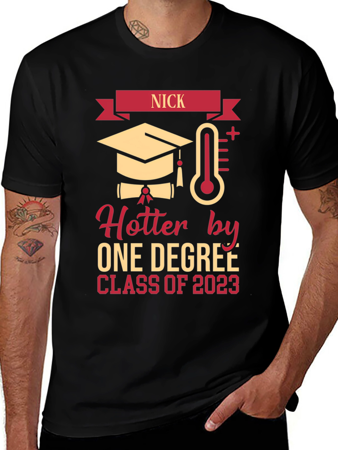 Variant 13 of Hotter by One Degree Graduation T-Shirt - Class of 2023