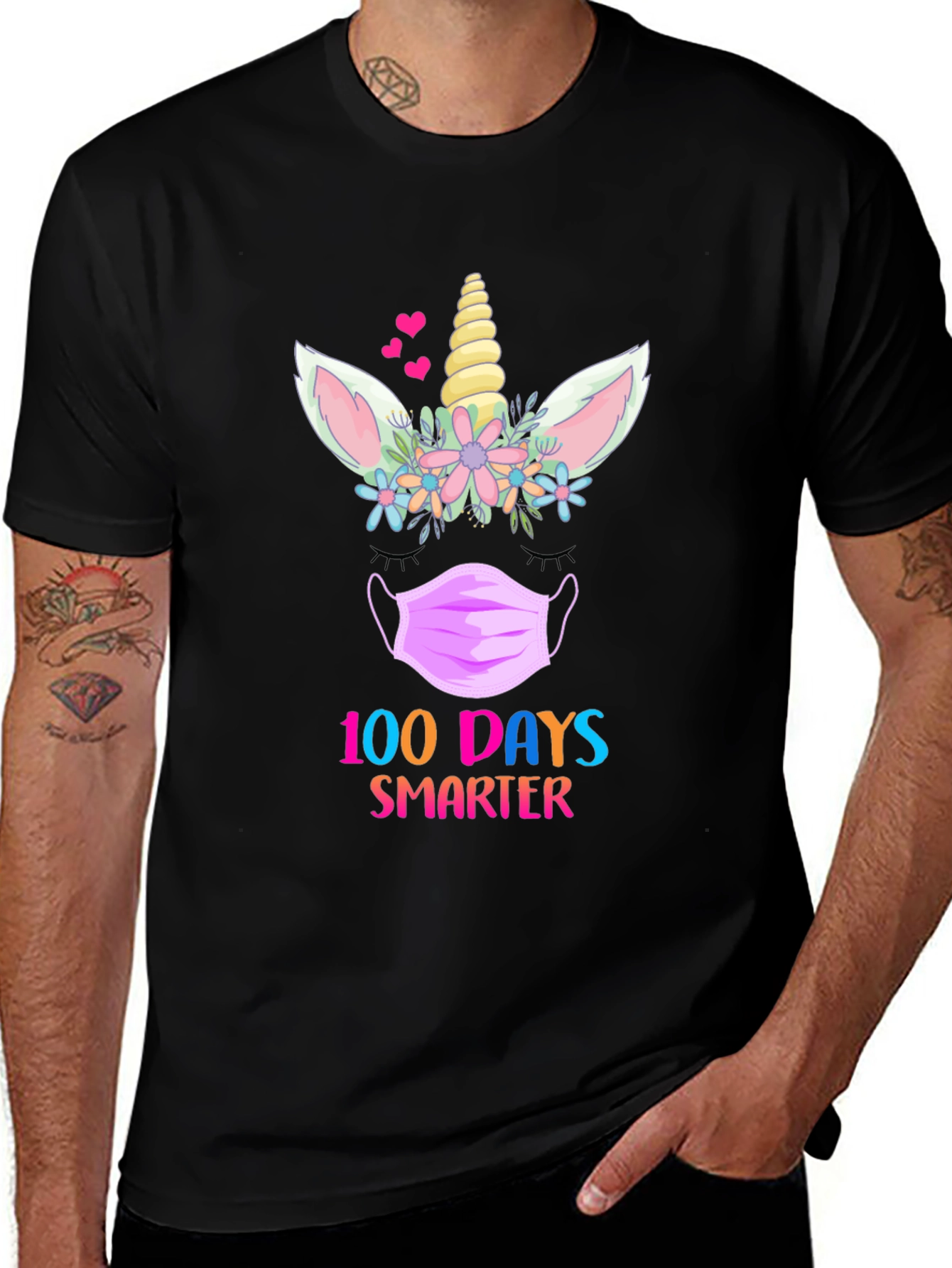 Variant 10 of 100 Days Smarter Unicorn T-Shirt