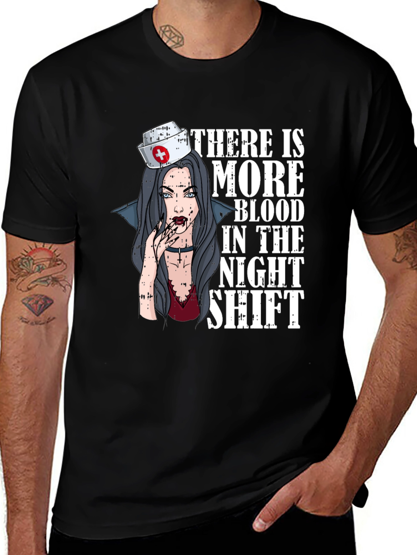 Variant 20 of Vampire Nurse Night Shift T-Shirt