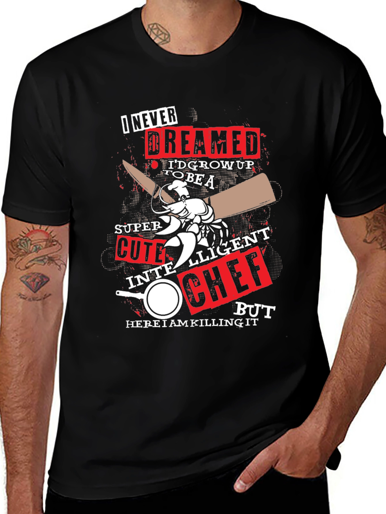 Variant 21 of Funny Chef T-Shirt - Dreamed To Be A Chef