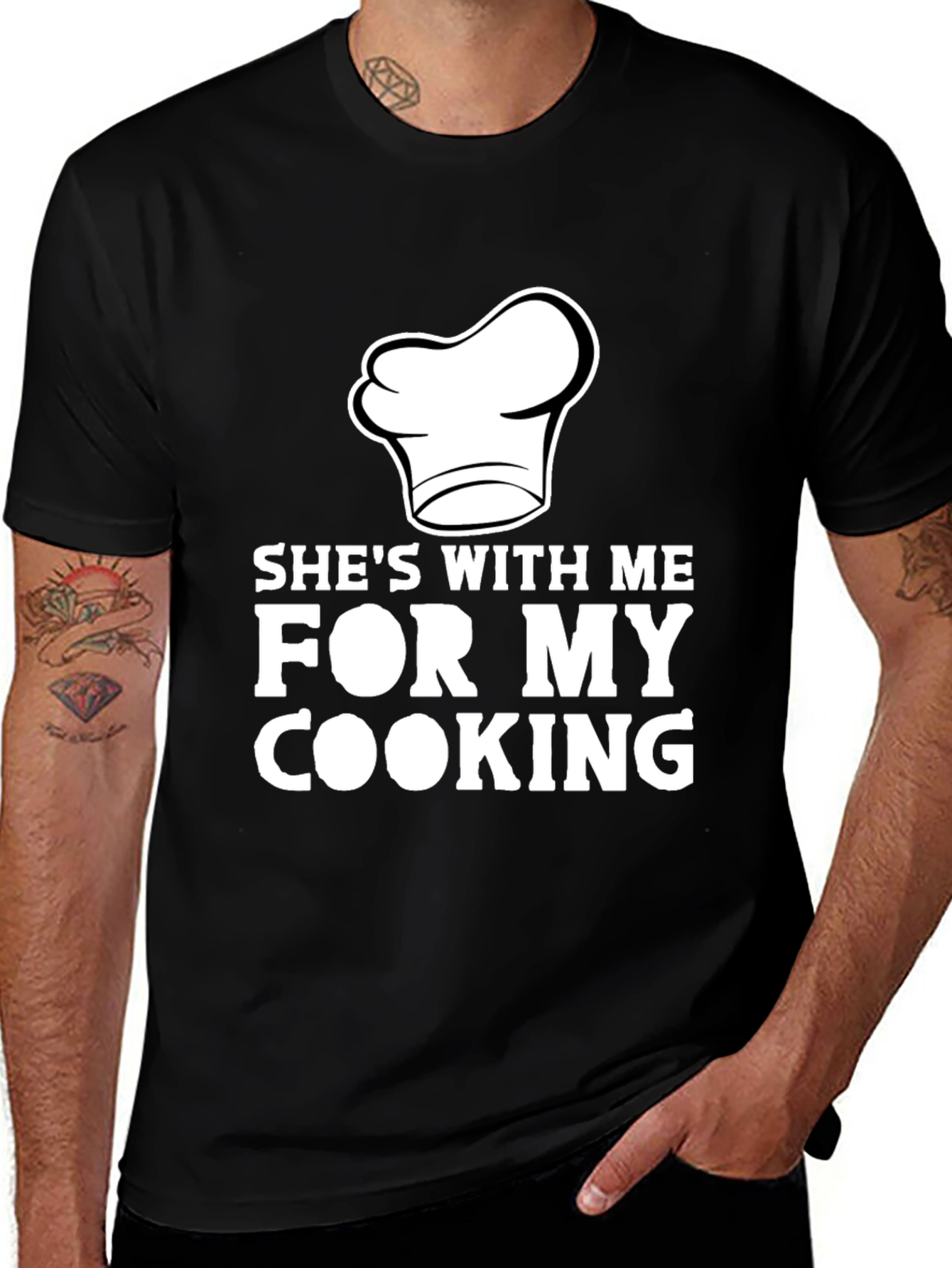 Variant 27 of She's With Me For My Cooking Chef Hat T-Shirt