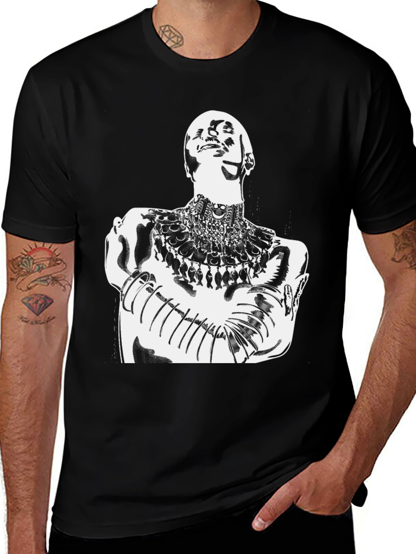 Variant 12 of Bold Graphic Tee - Striking Figure Print