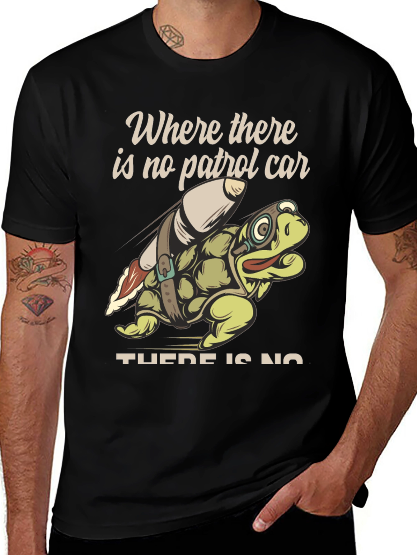Variant 29 of Rocket Turtle T-Shirt - Funny Cartoon Graphic Tee