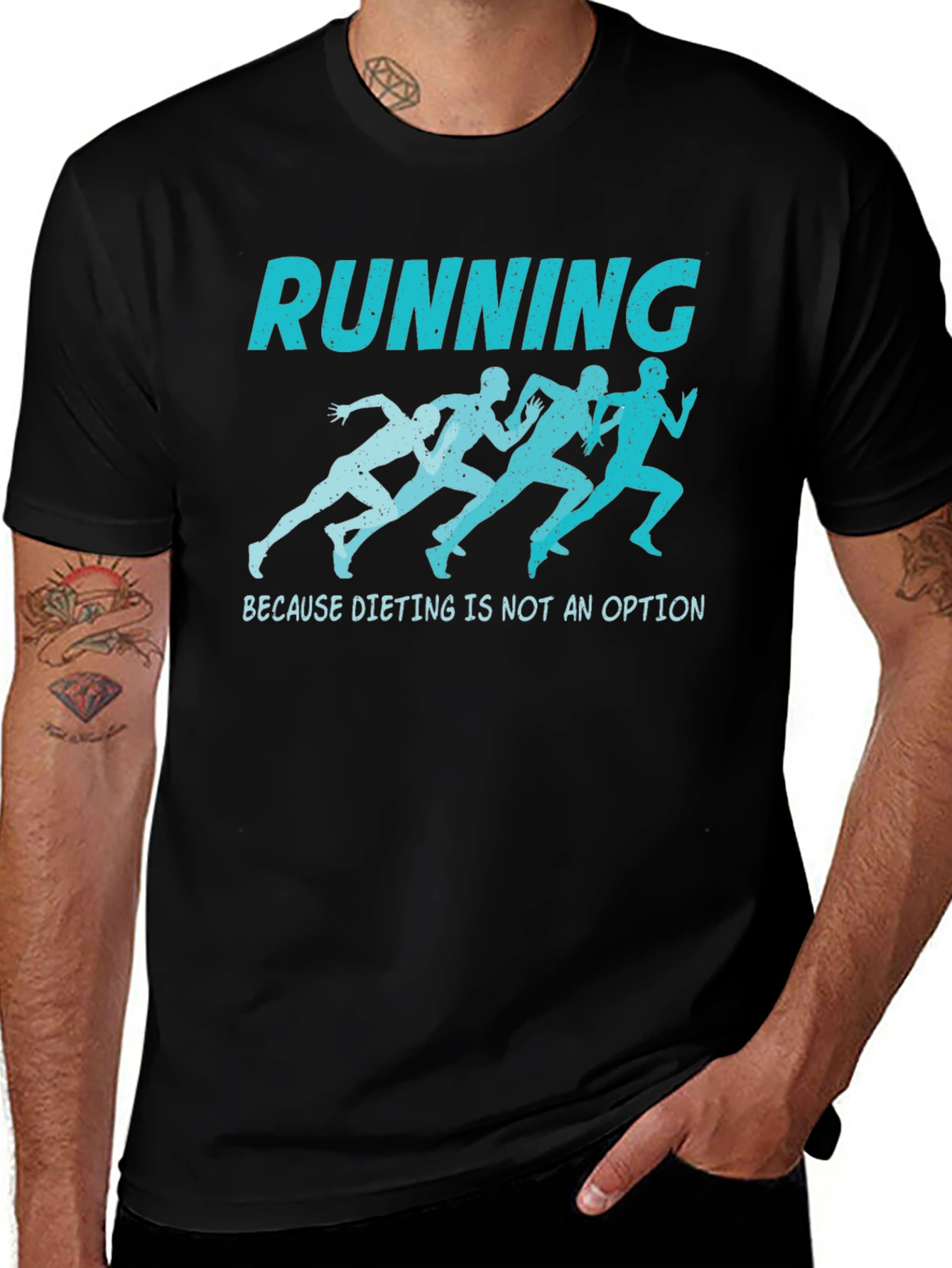 Variant 26 of Running T-Shirt - Dieting is Not an Option