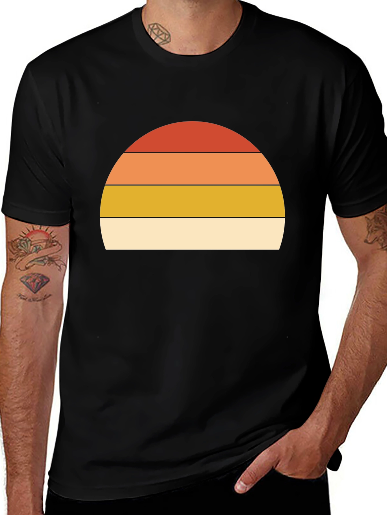 Variant 17 of Retro Sunset Graphic T-Shirt - Short Sleeve