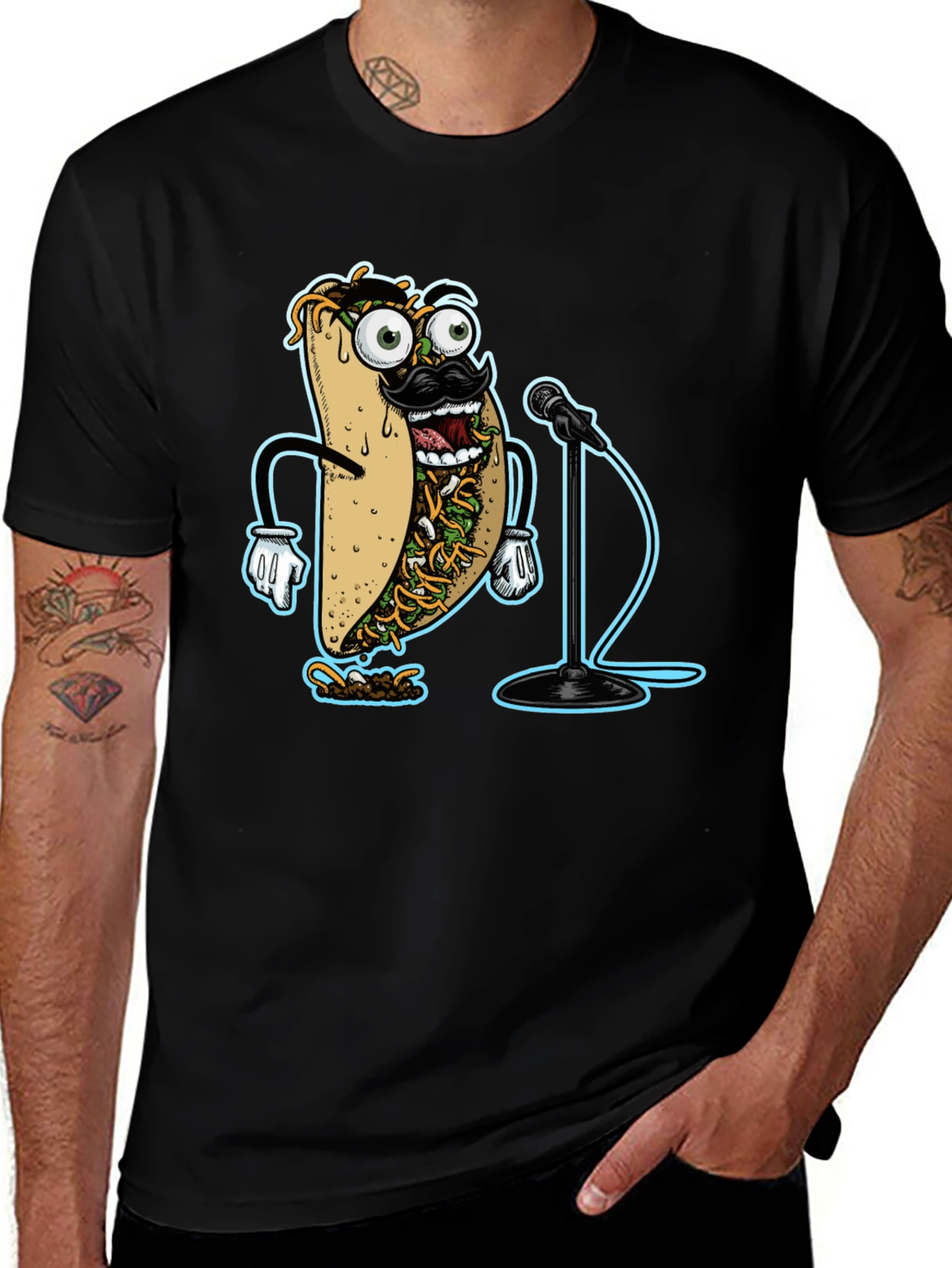 Variant 28 of Comedian Taco Graphic Tee - Funny Food T-Shirt