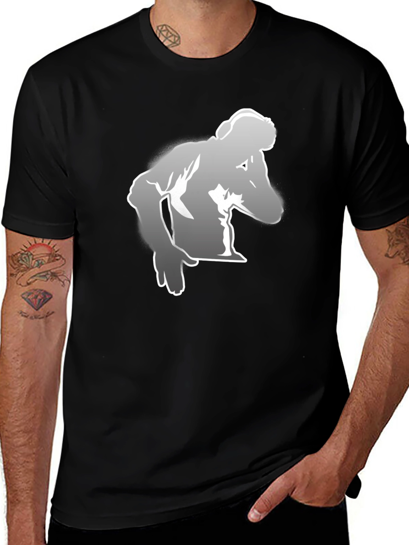 Variant 28 of Stylish Black T-Shirt with Graphic Print