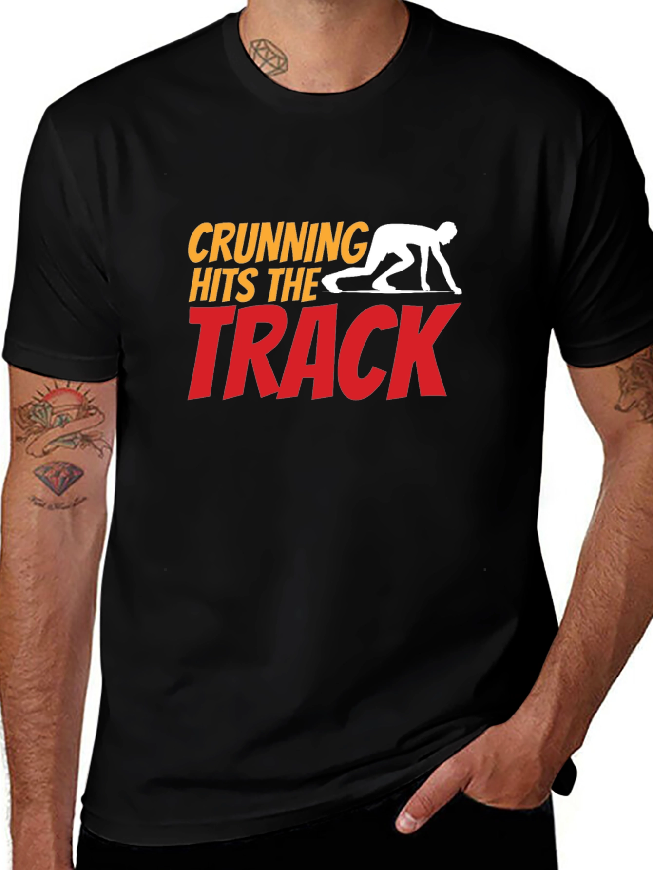Crunning Hits the Track T-Shirt - Funny Running Tee