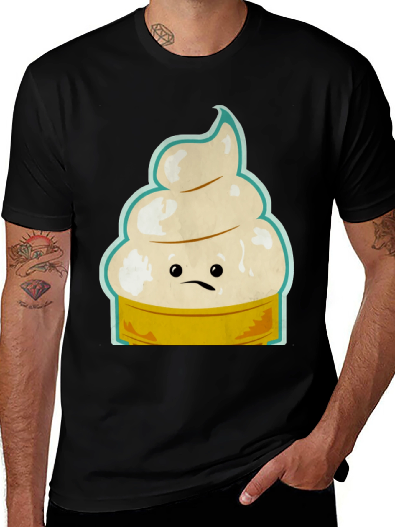 Variant 16 of Sad Ice Cream T-Shirt - Soft Serve Style